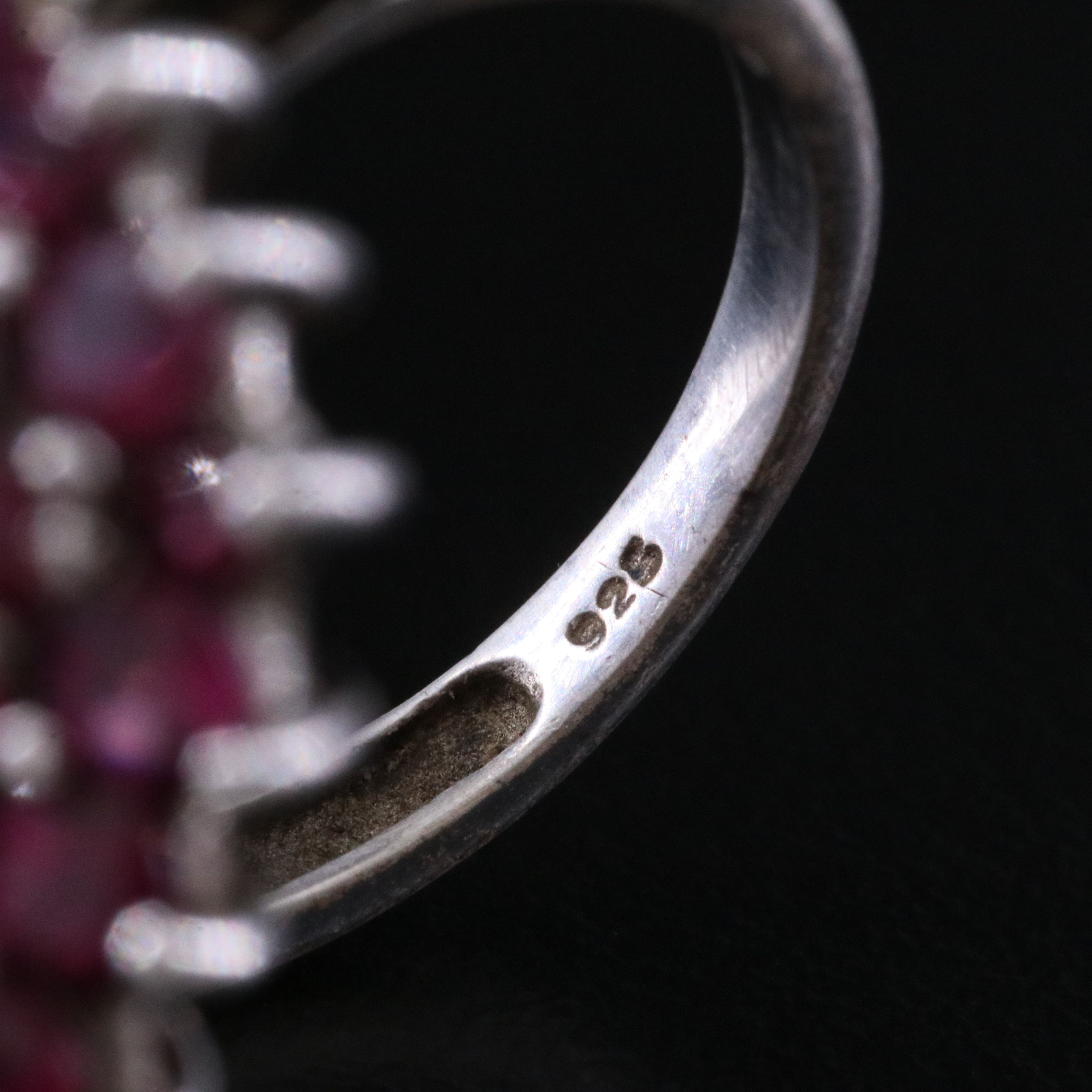 Sterling Amethyst and Rhodolite Ring