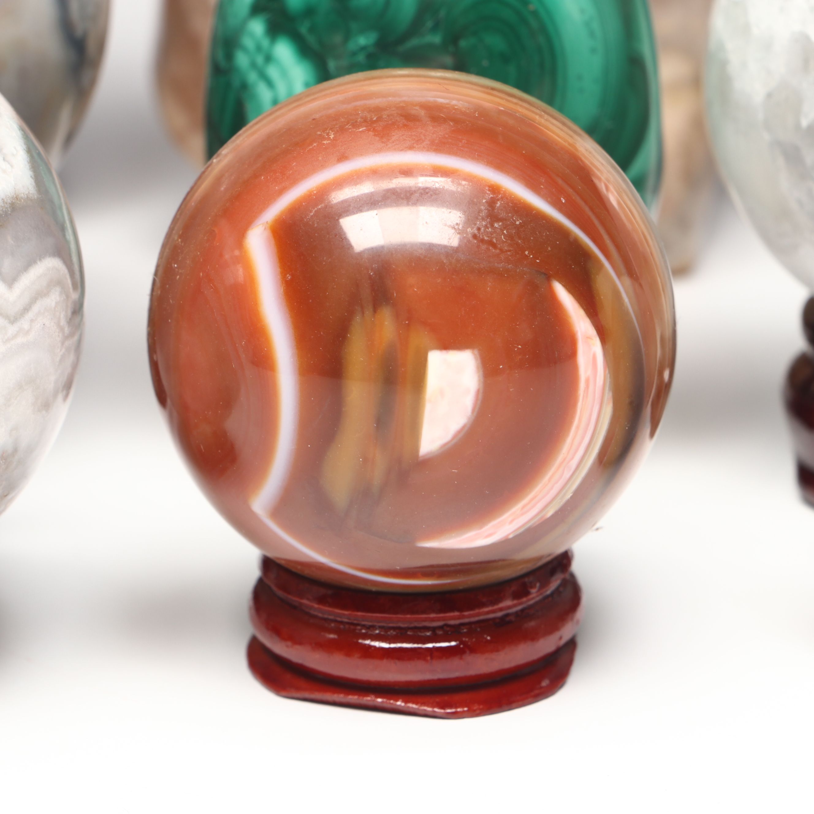 Red Agate Geode, Flower Agate, and More Polished Specimens