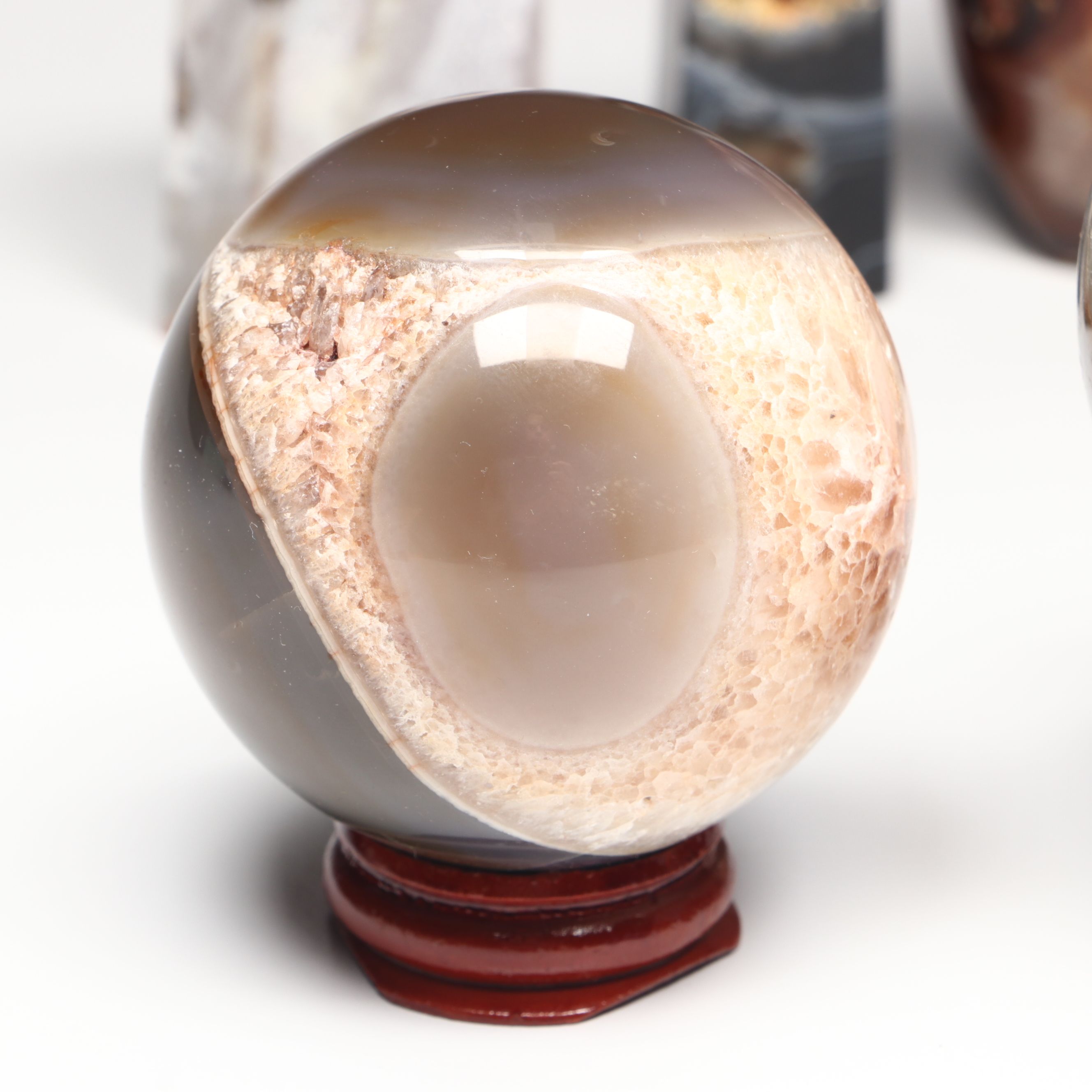 Red Agate Geode, Flower Agate, and More Polished Specimens