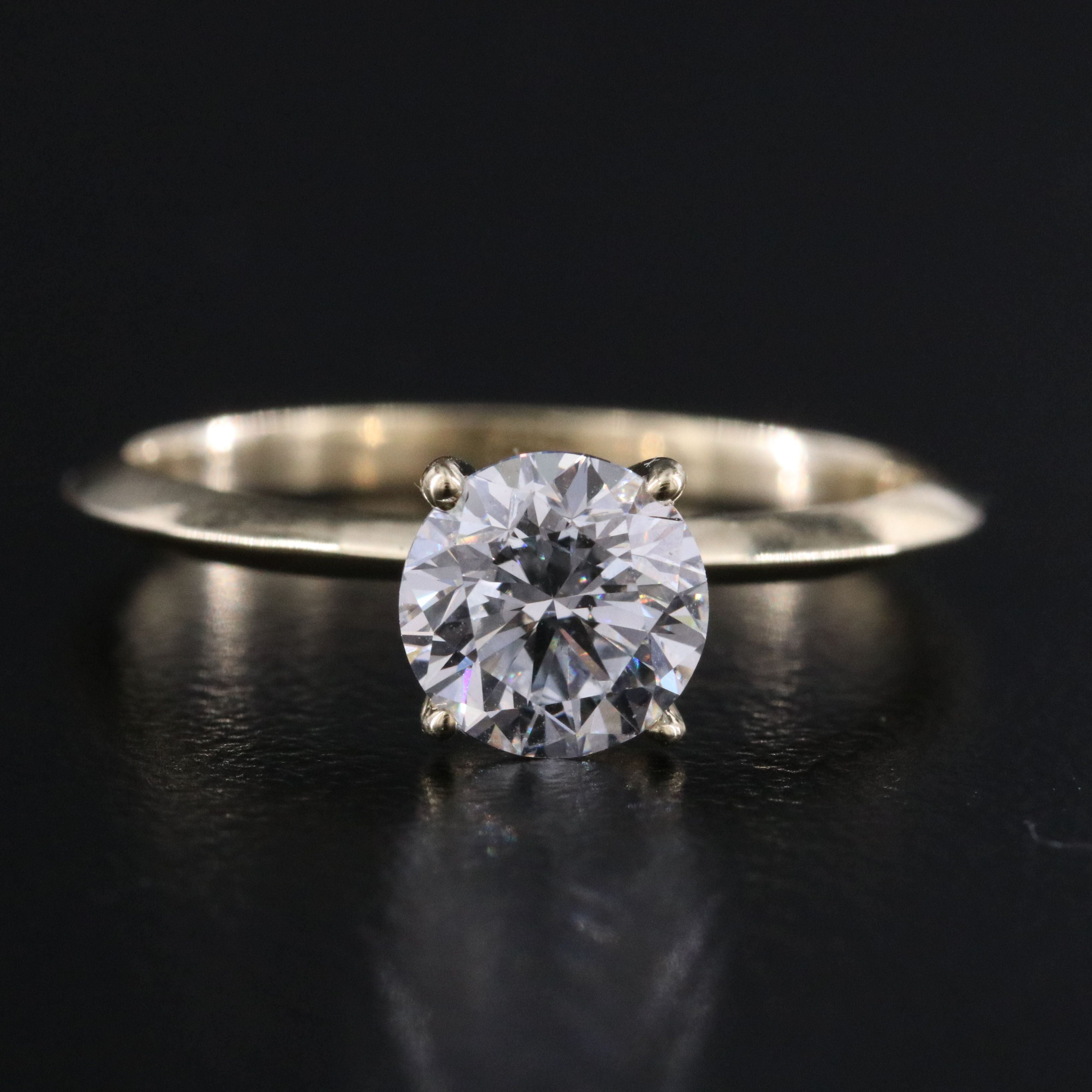 10K 0.98 CT Lab Grown Diamond Solitaire Ring