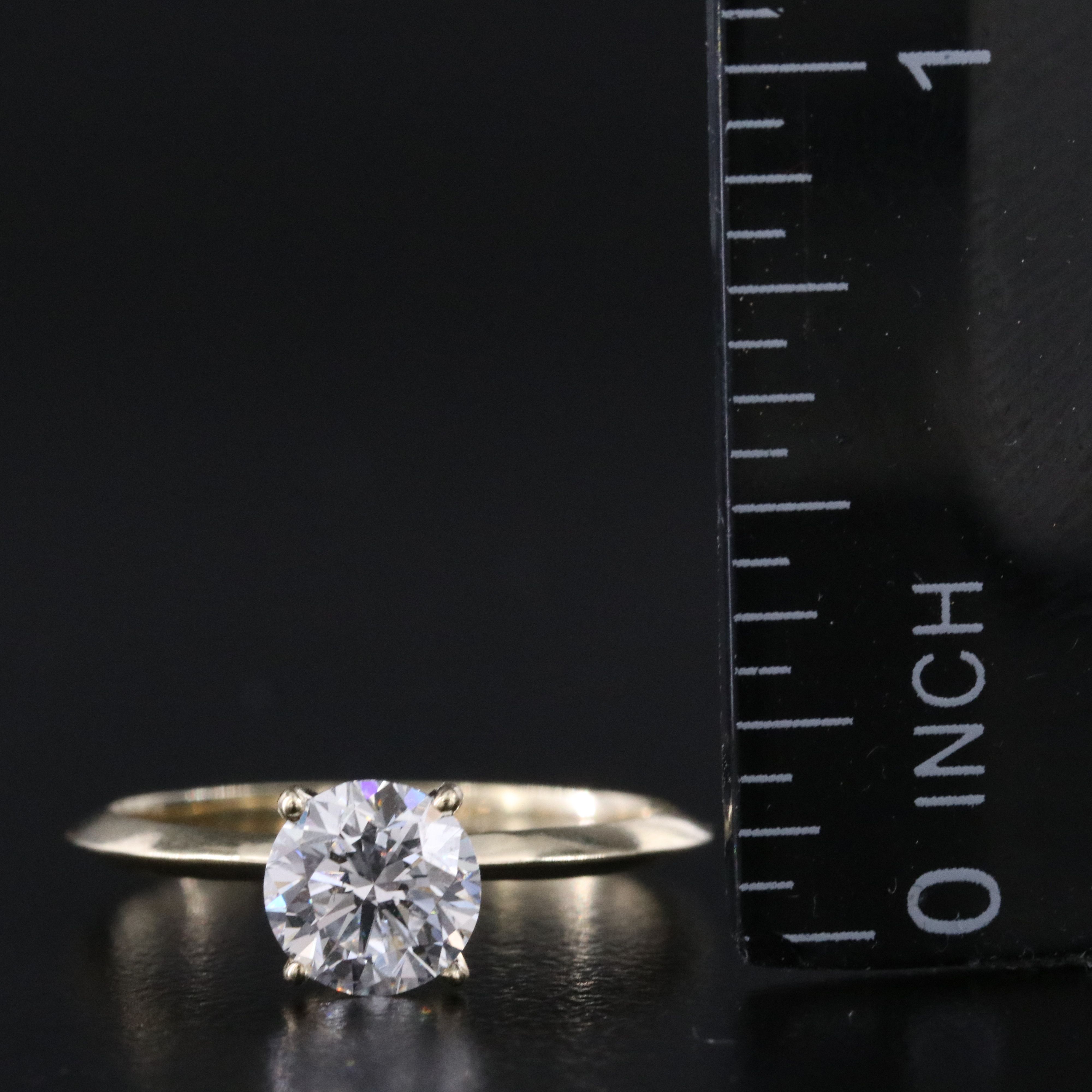 10K 0.98 CT Lab Grown Diamond Solitaire Ring