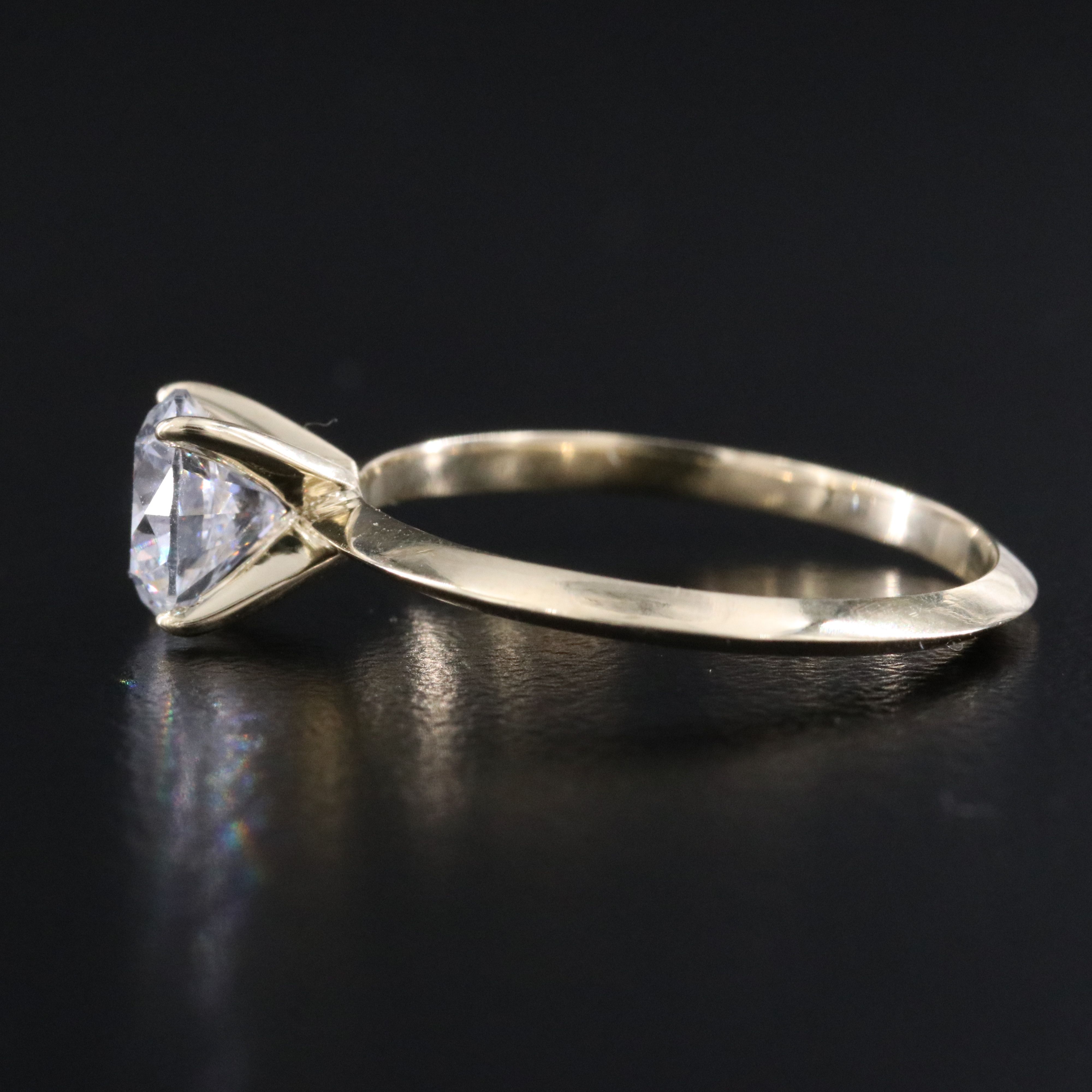10K 0.98 CT Lab Grown Diamond Solitaire Ring