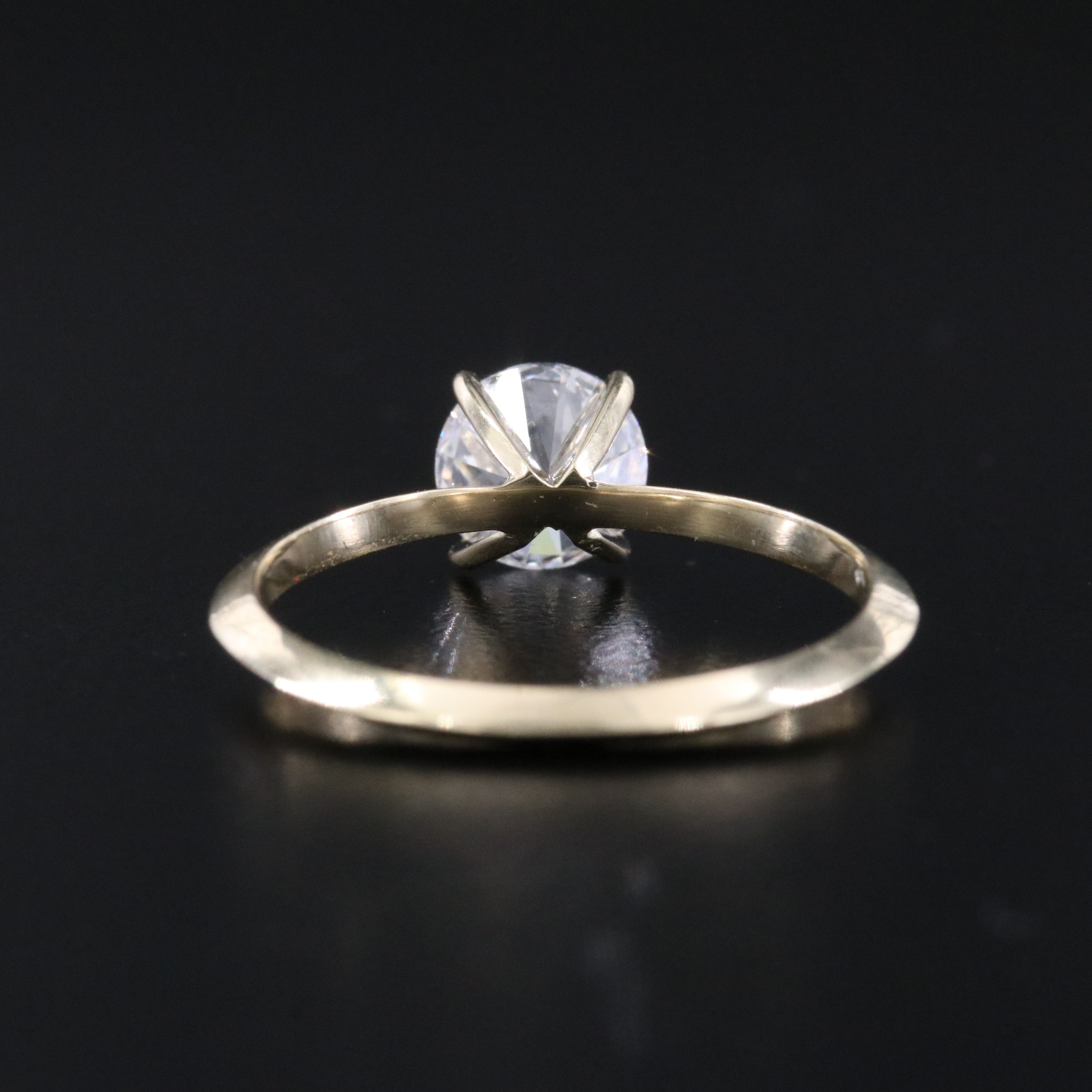 10K 0.98 CT Lab Grown Diamond Solitaire Ring