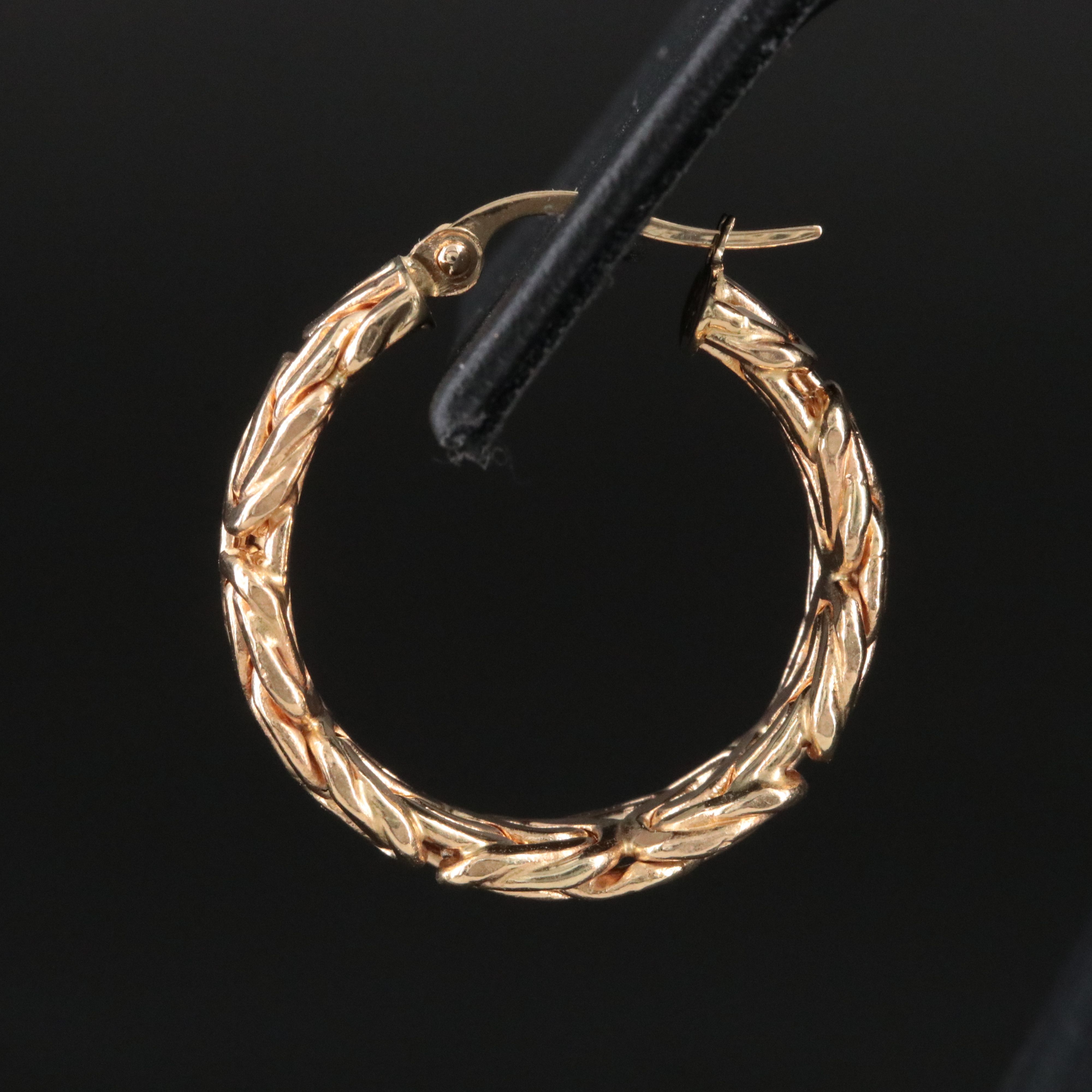 14K Byzantine Hoop Earrings