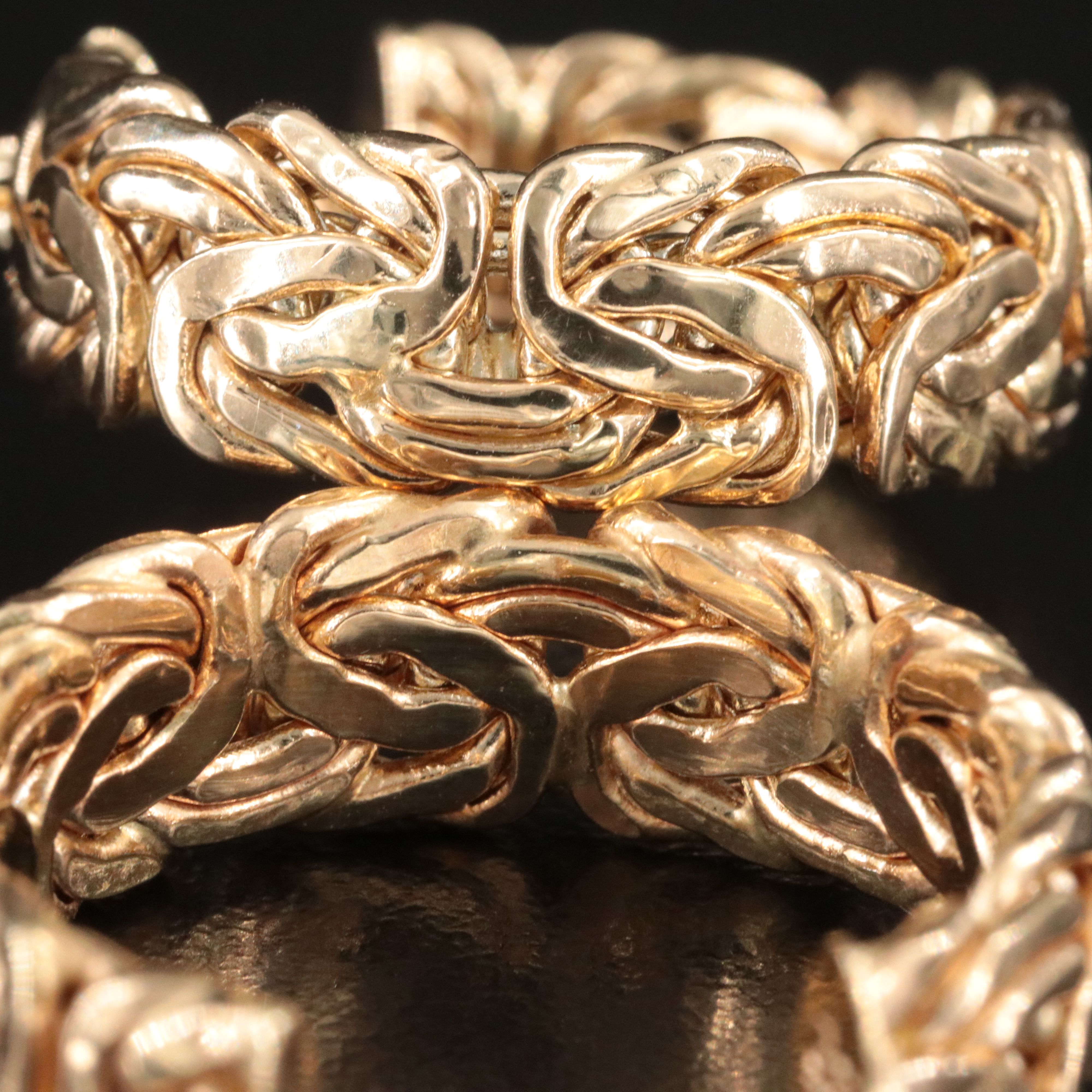 14K Byzantine Hoop Earrings