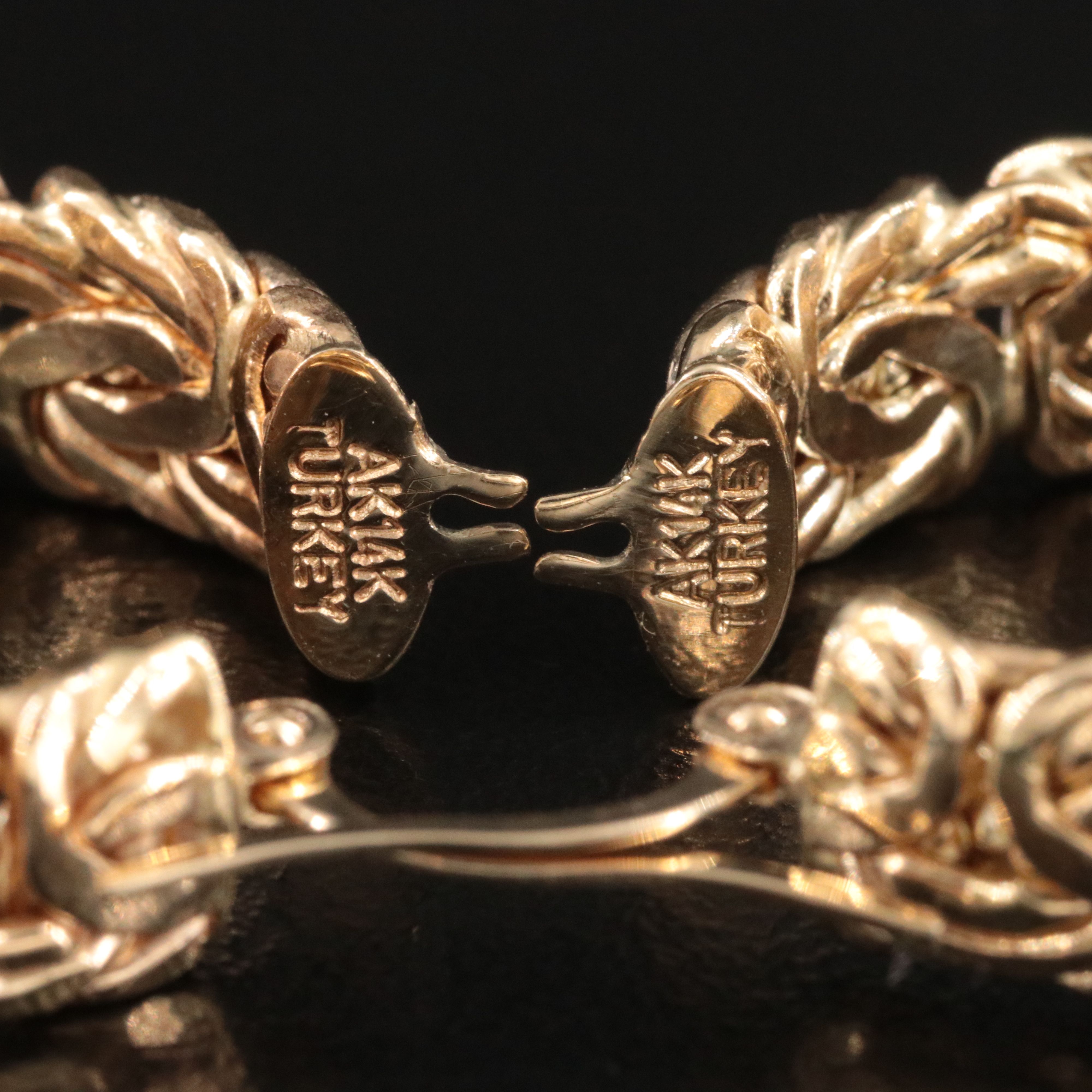 14K Byzantine Hoop Earrings