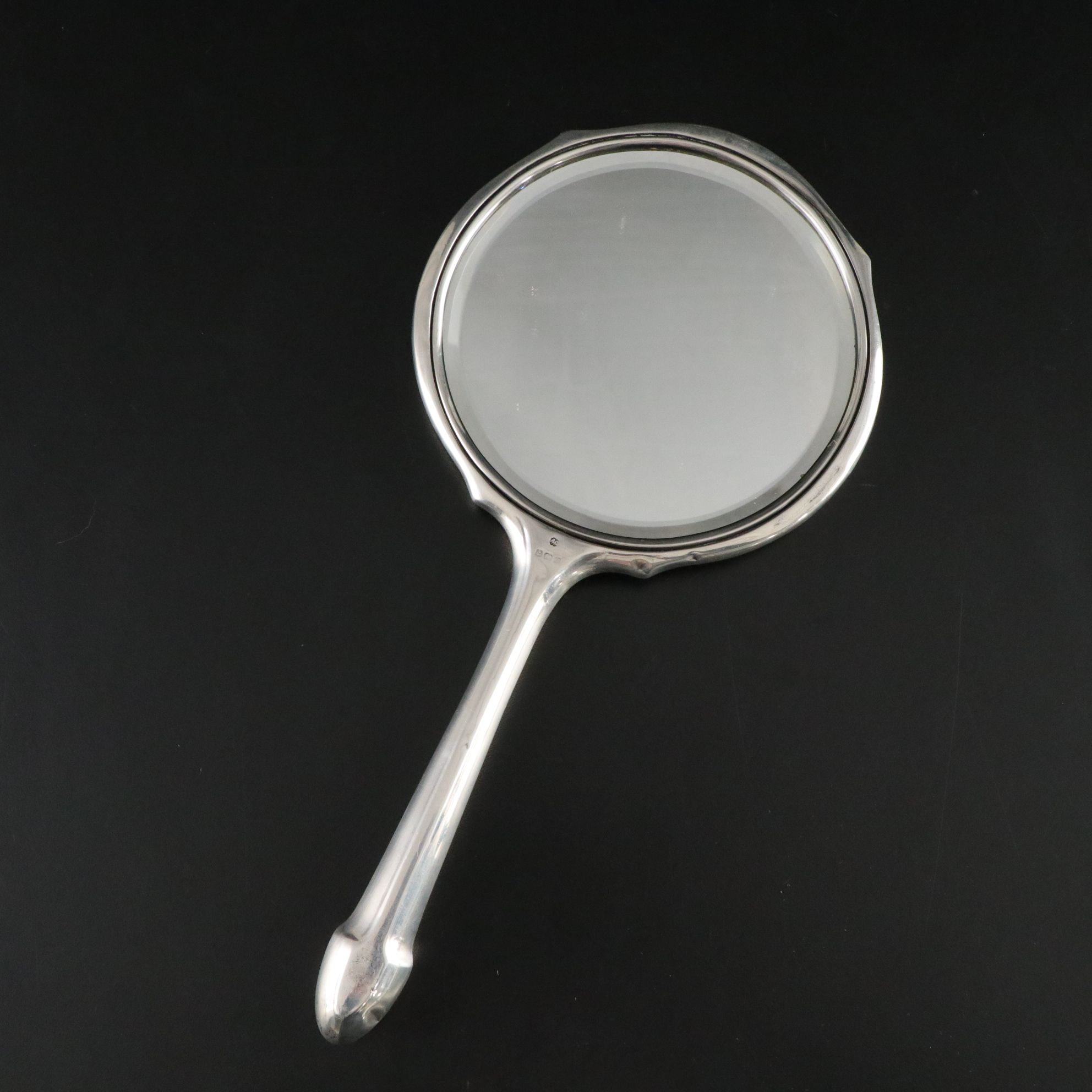 Blue Guilloché Enamel Vanity Set Including Hand Mirror, Perfume Bottles & More