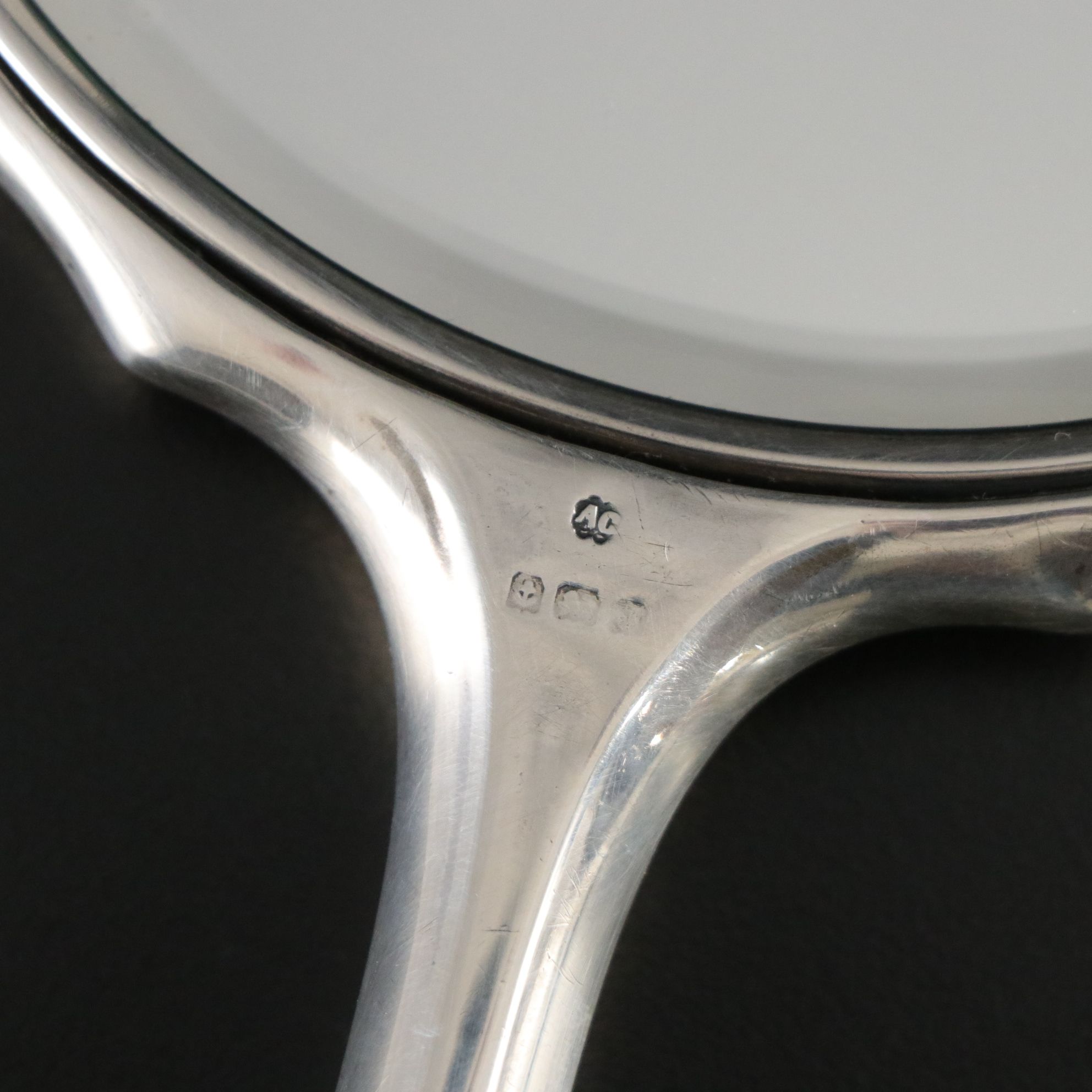 Blue Guilloché Enamel Vanity Set Including Hand Mirror, Perfume Bottles & More