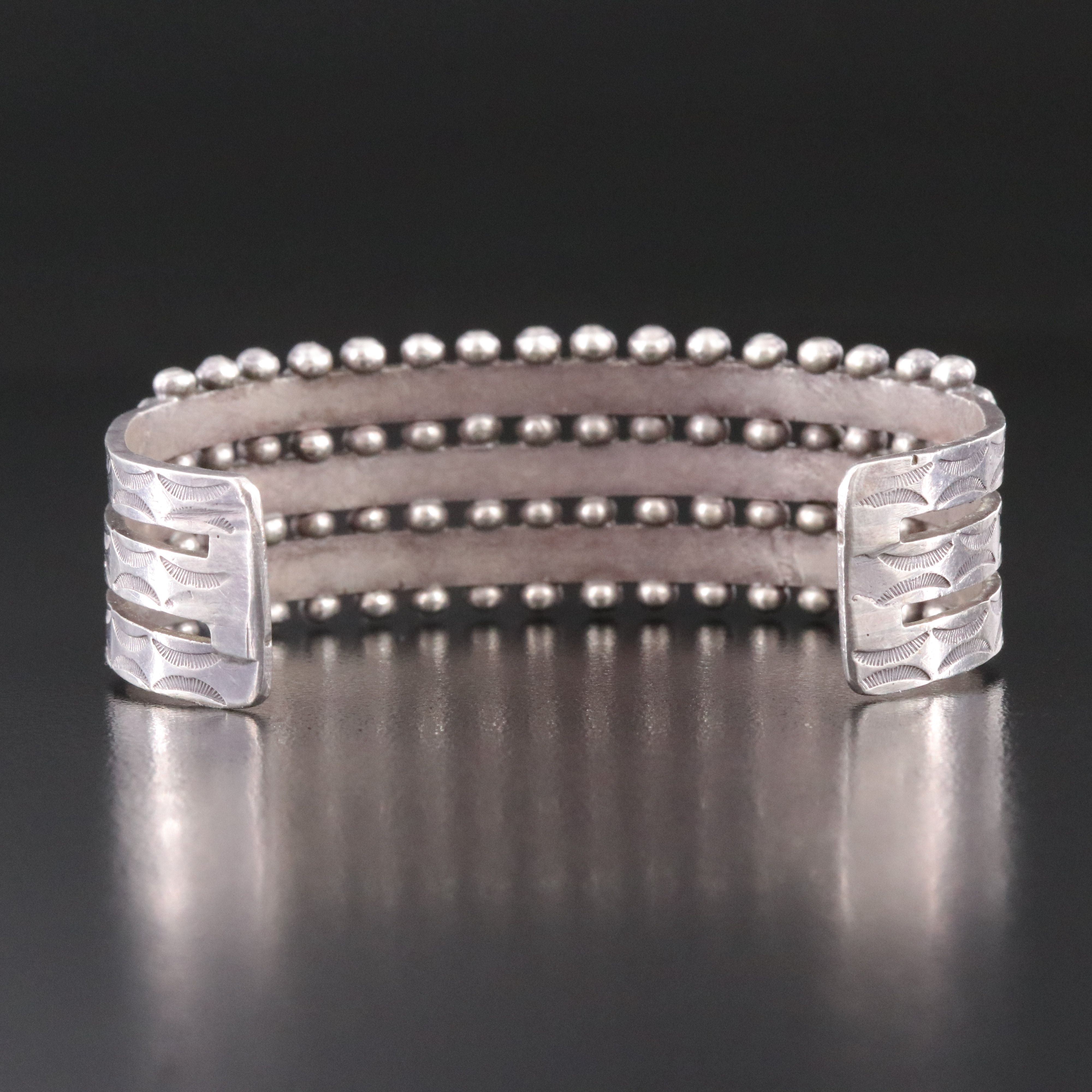 Southwestern 950 Silver Turquoise Snake Eye Cuff Bracelet