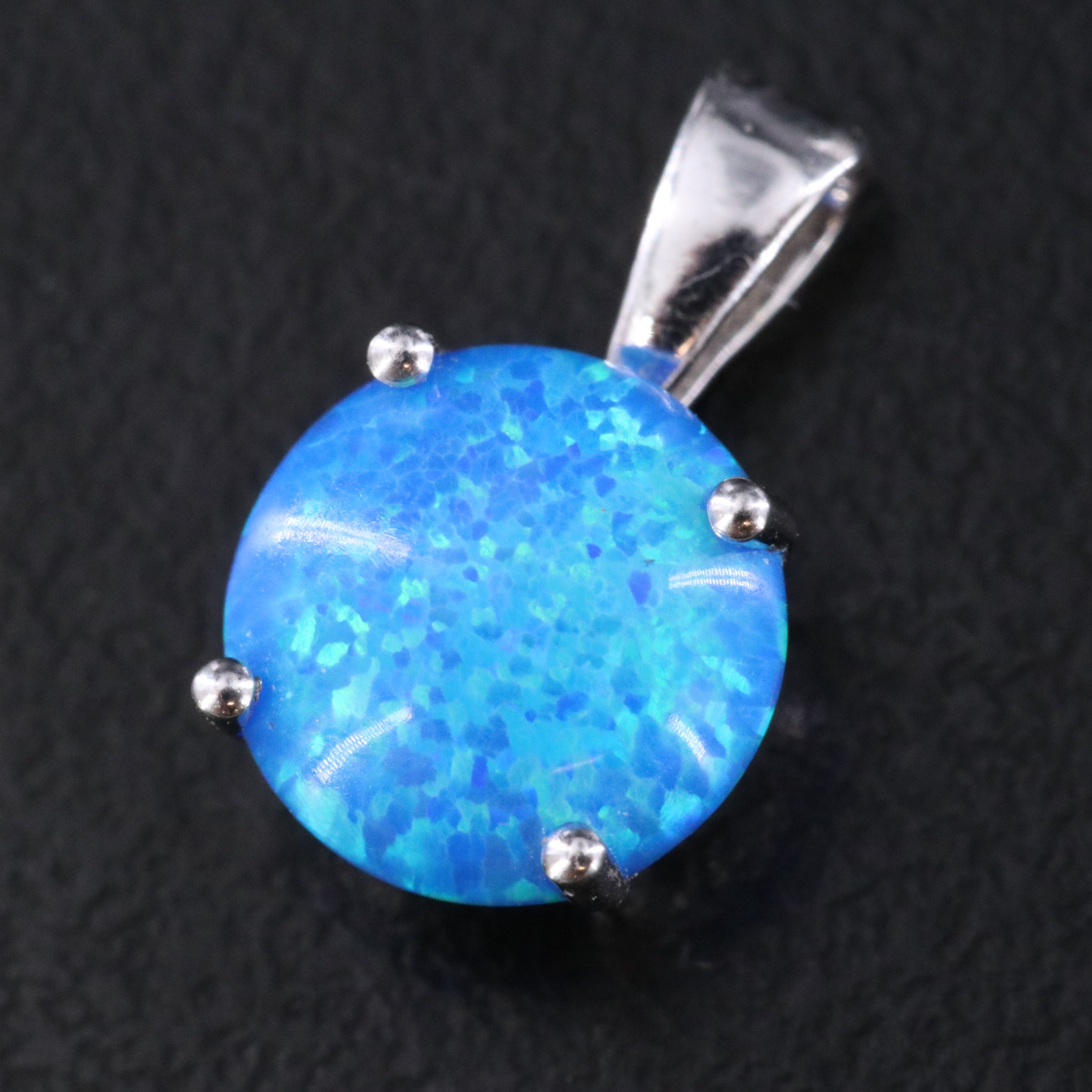 14K Opal Solitaire Pendant