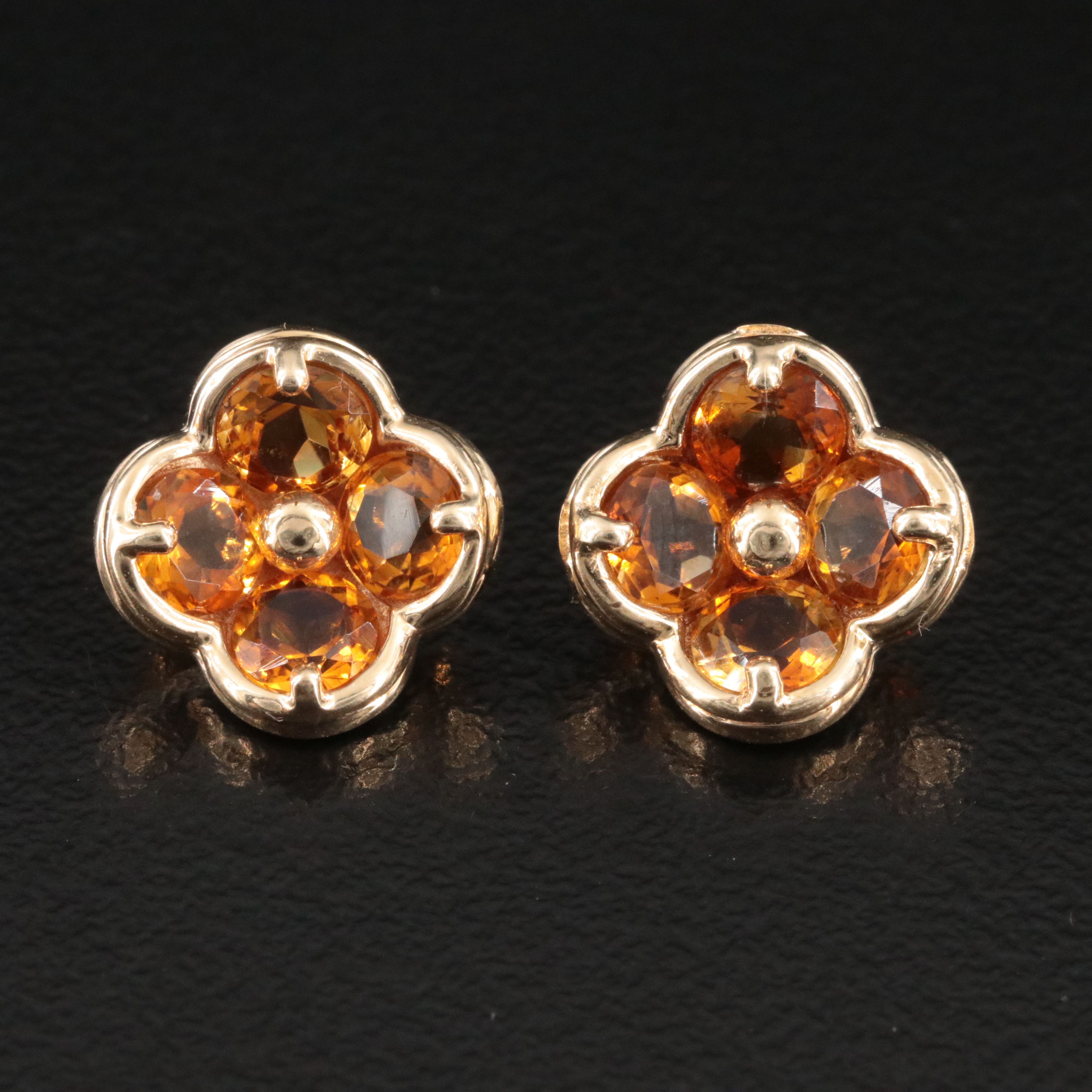 14K Citrine Earrings