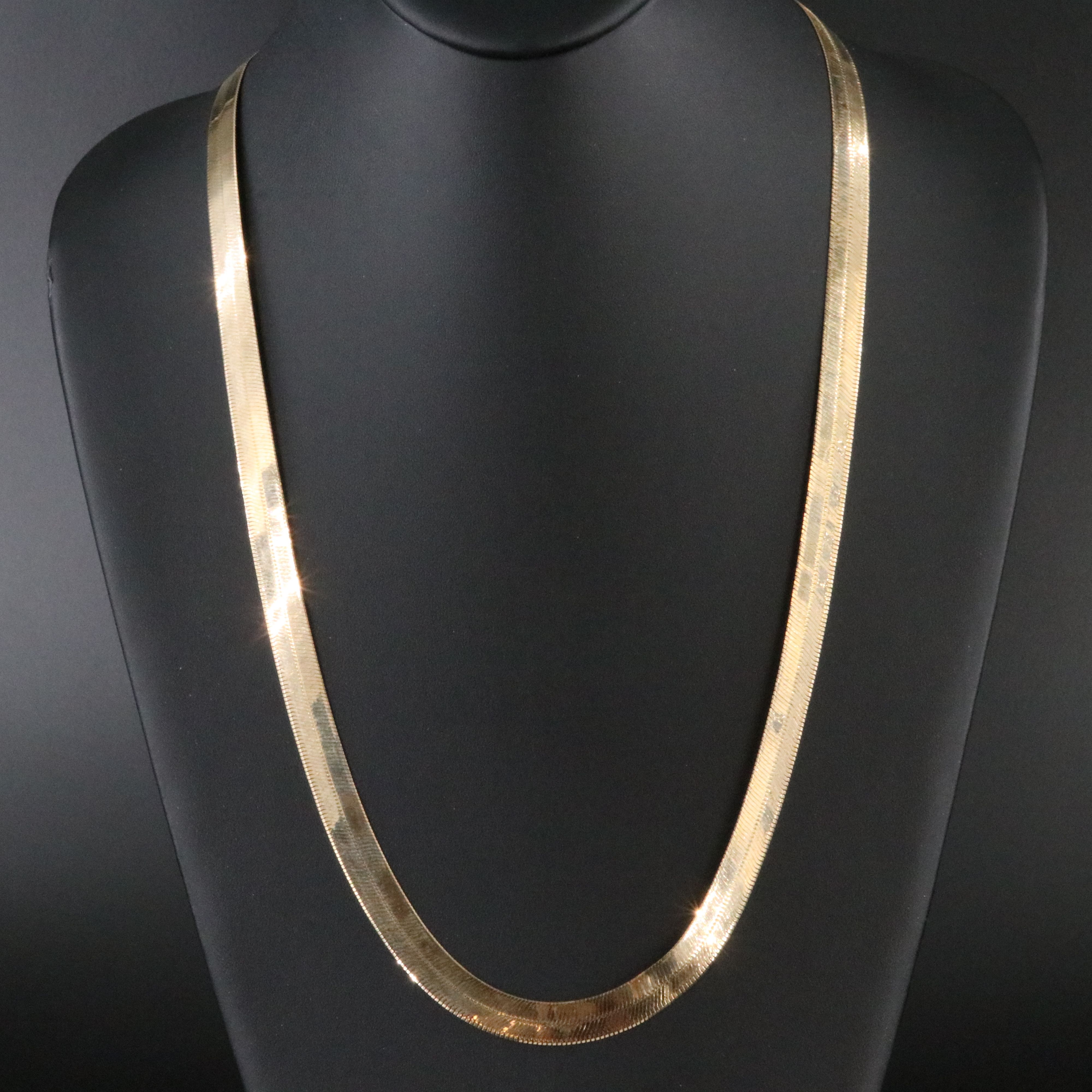 14K Herringbone Chain Necklace