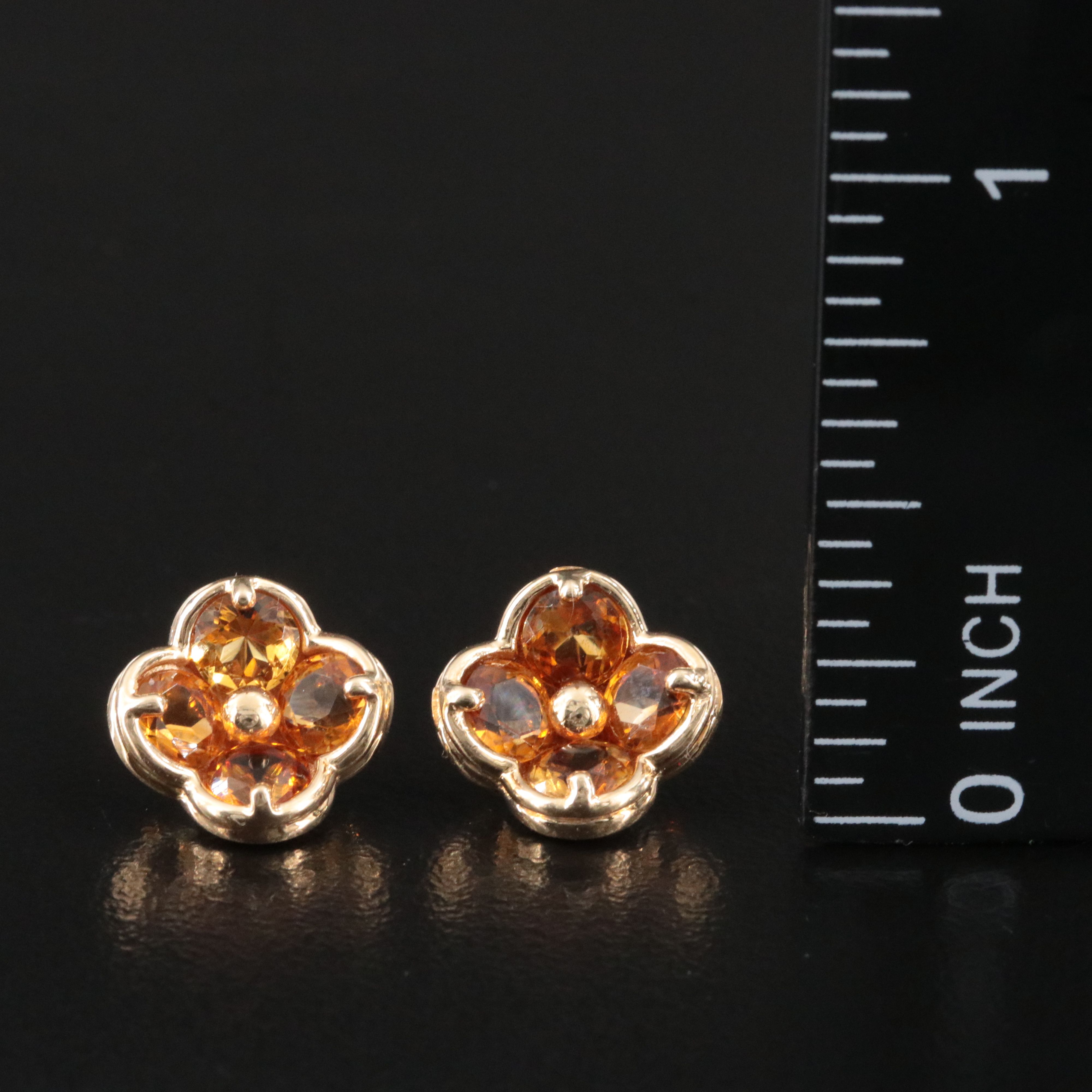 14K Citrine Earrings
