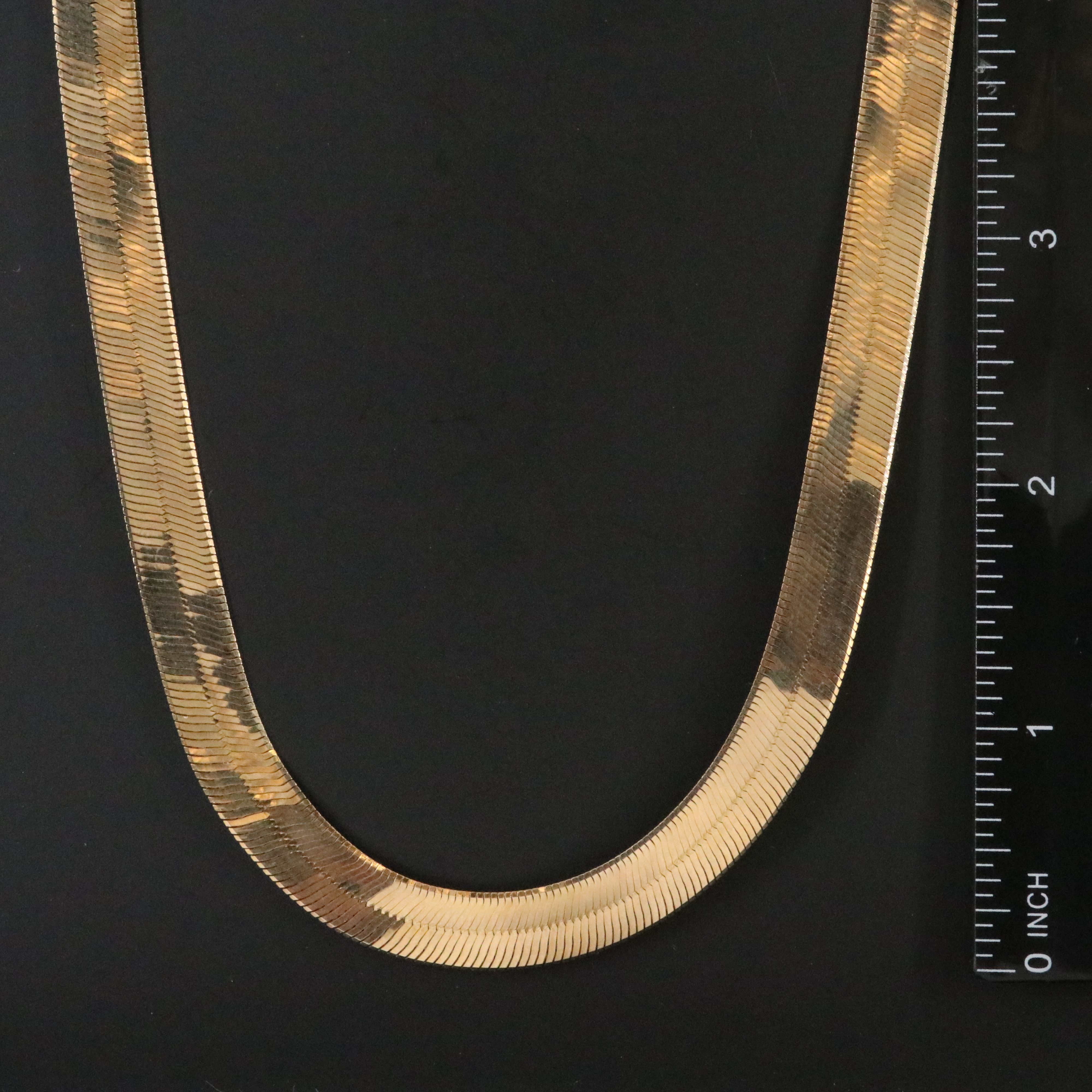 14K Herringbone Chain Necklace