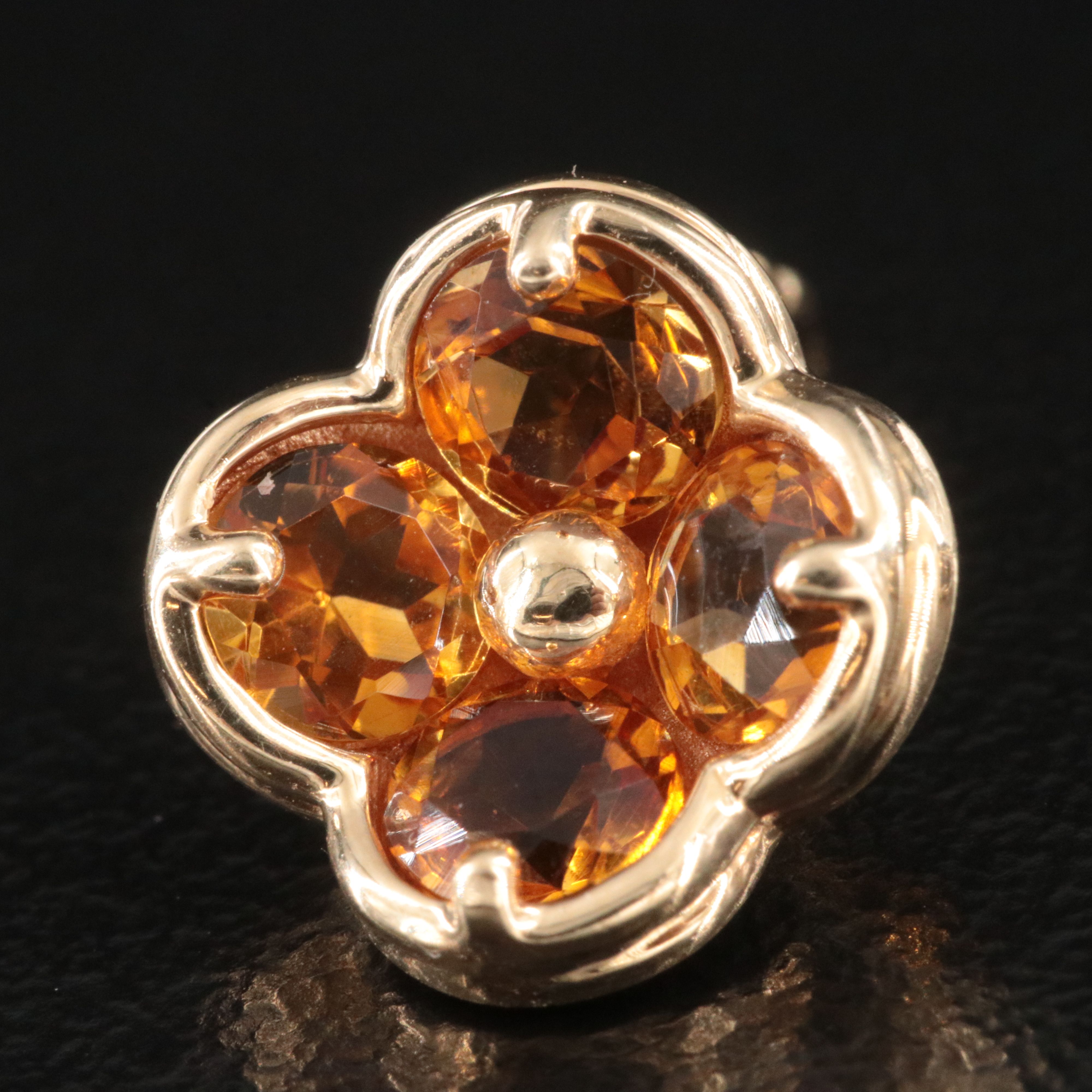 14K Citrine Earrings