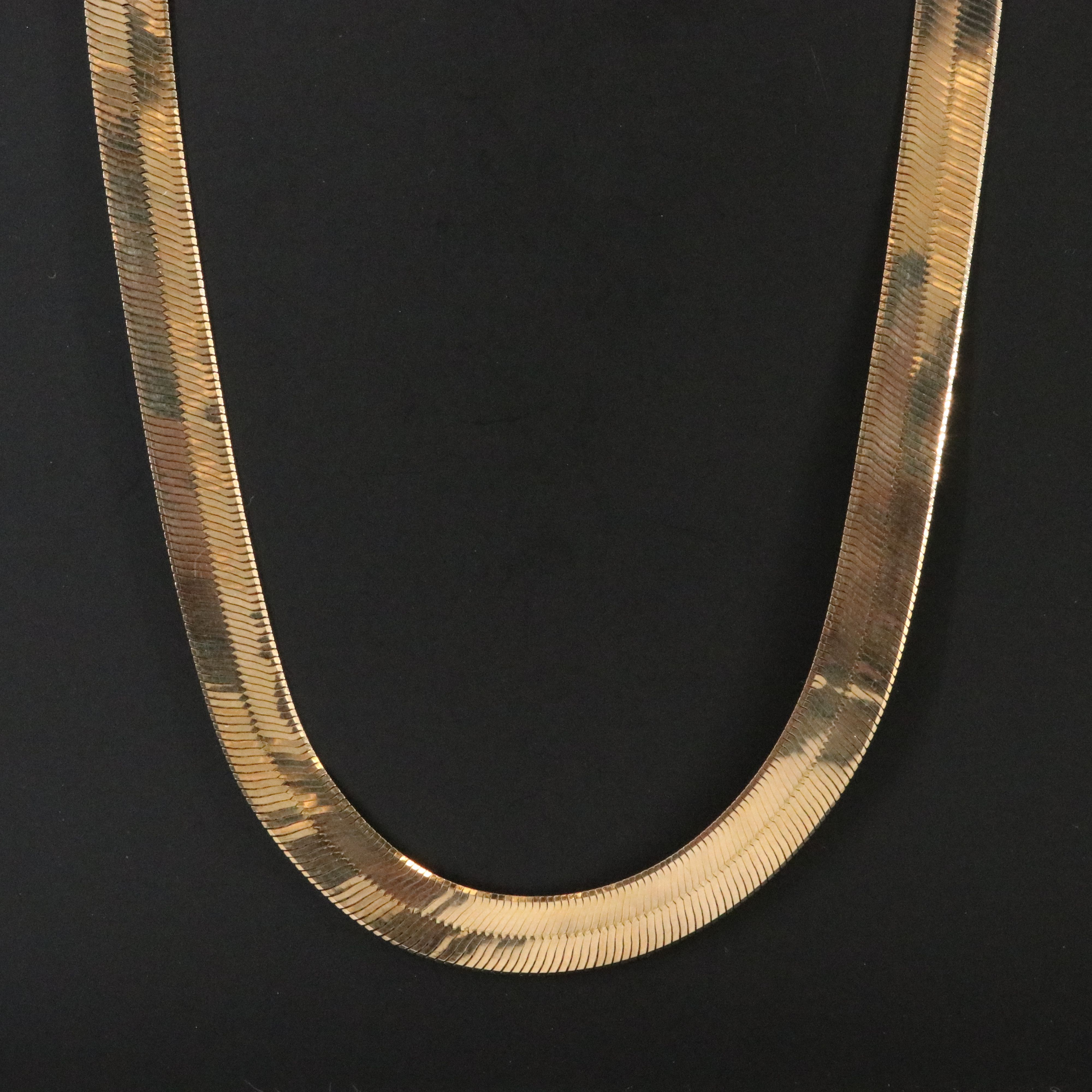 14K Herringbone Chain Necklace