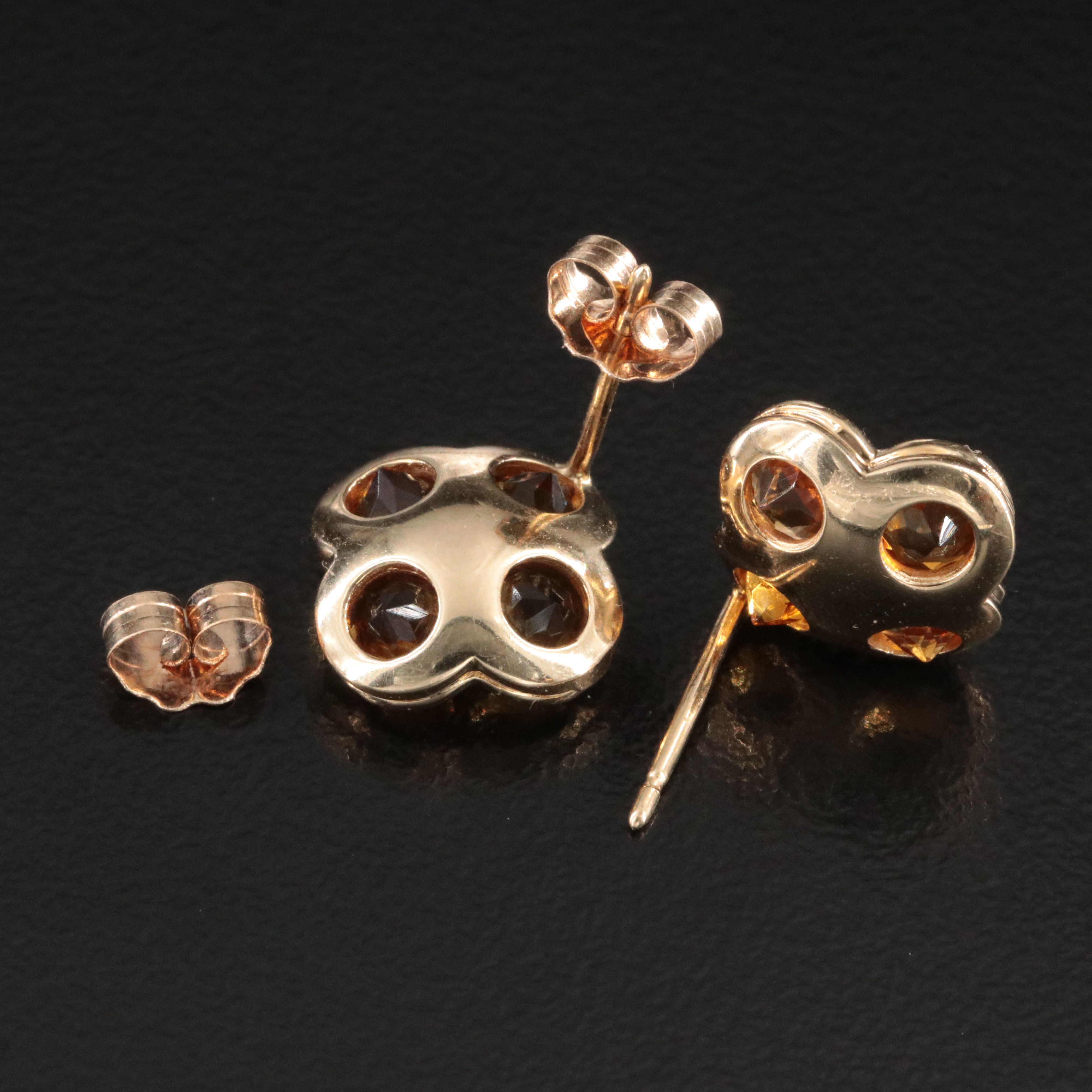 14K Citrine Earrings