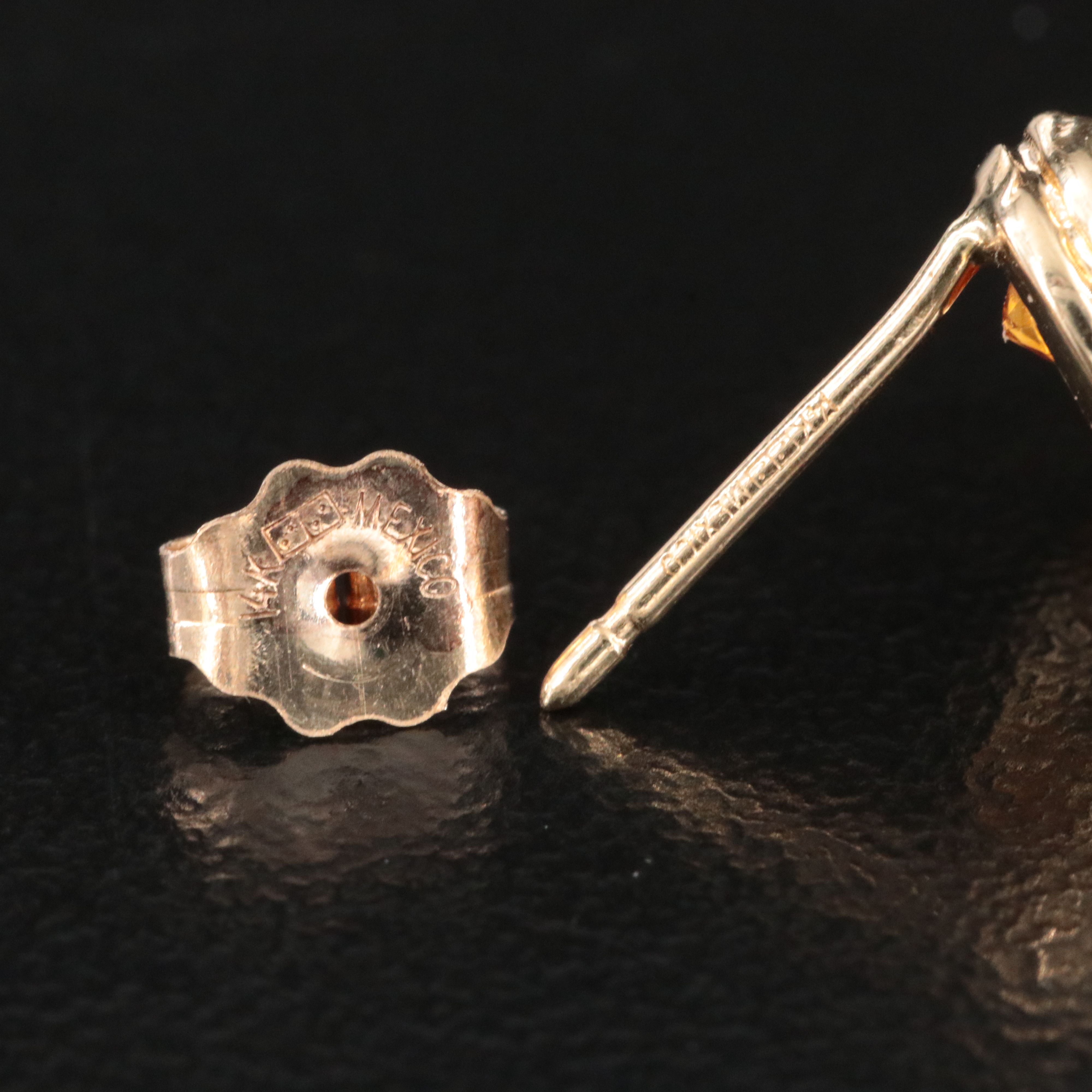 14K Citrine Earrings