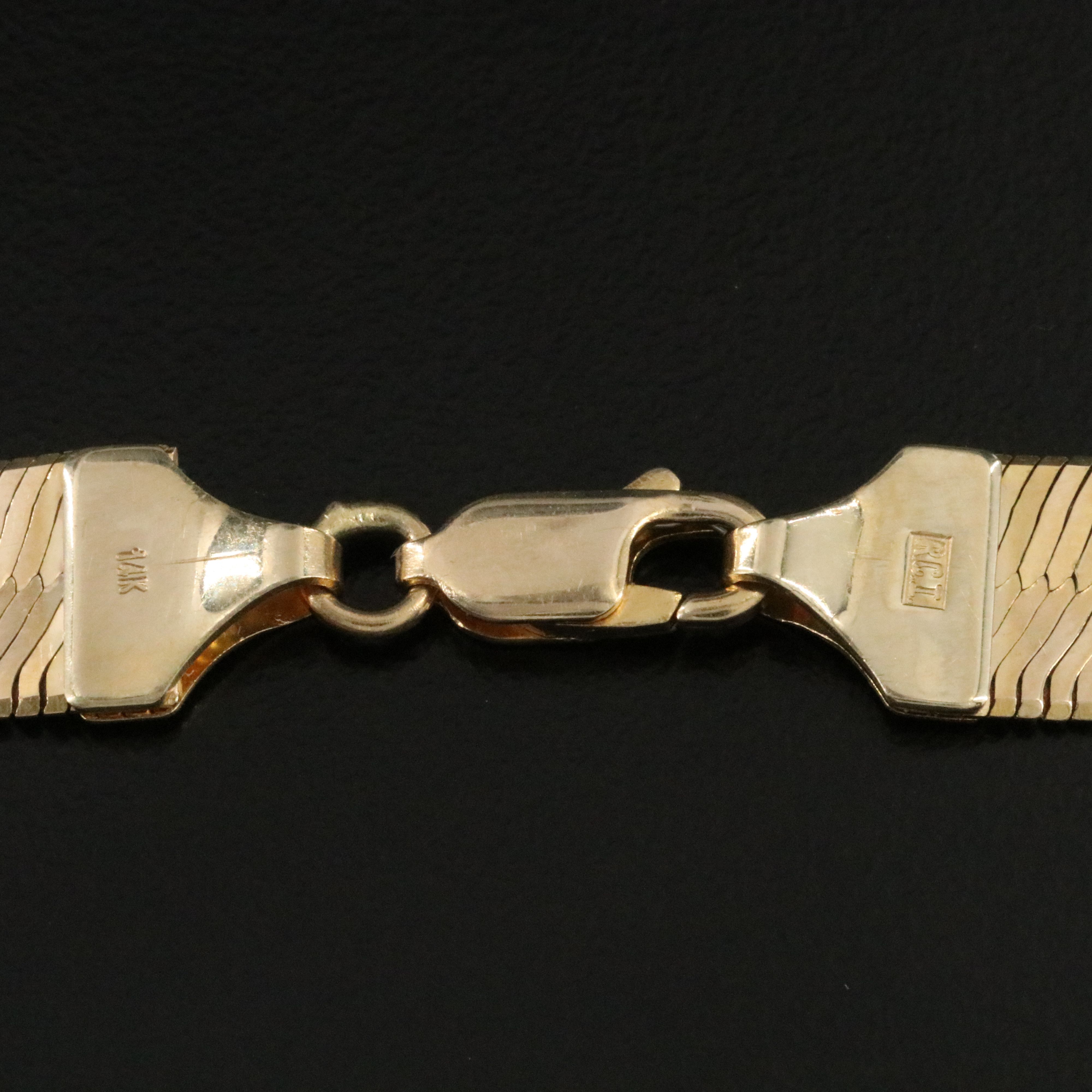 14K Herringbone Chain Necklace