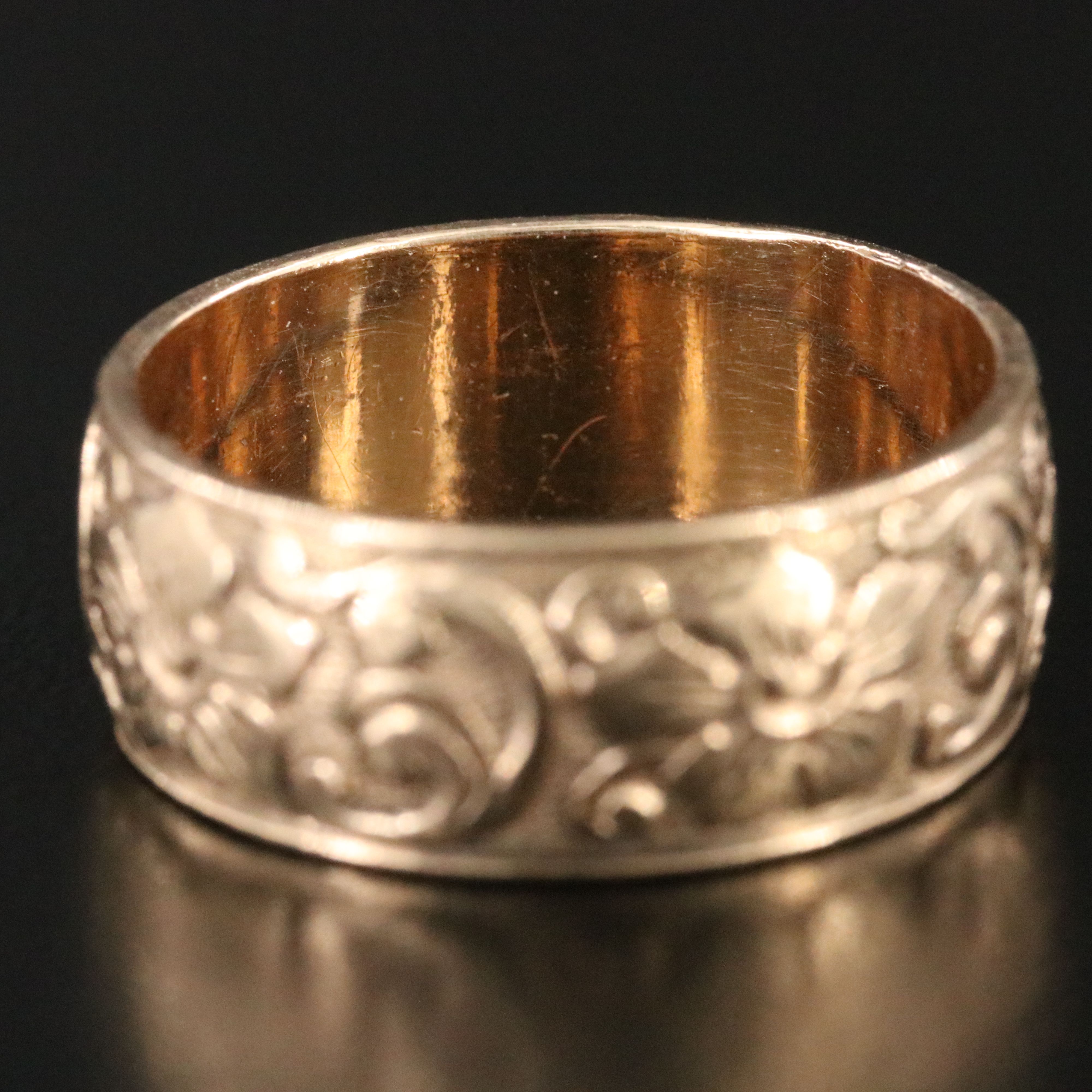 Vintage Gold-Filled Floral Band