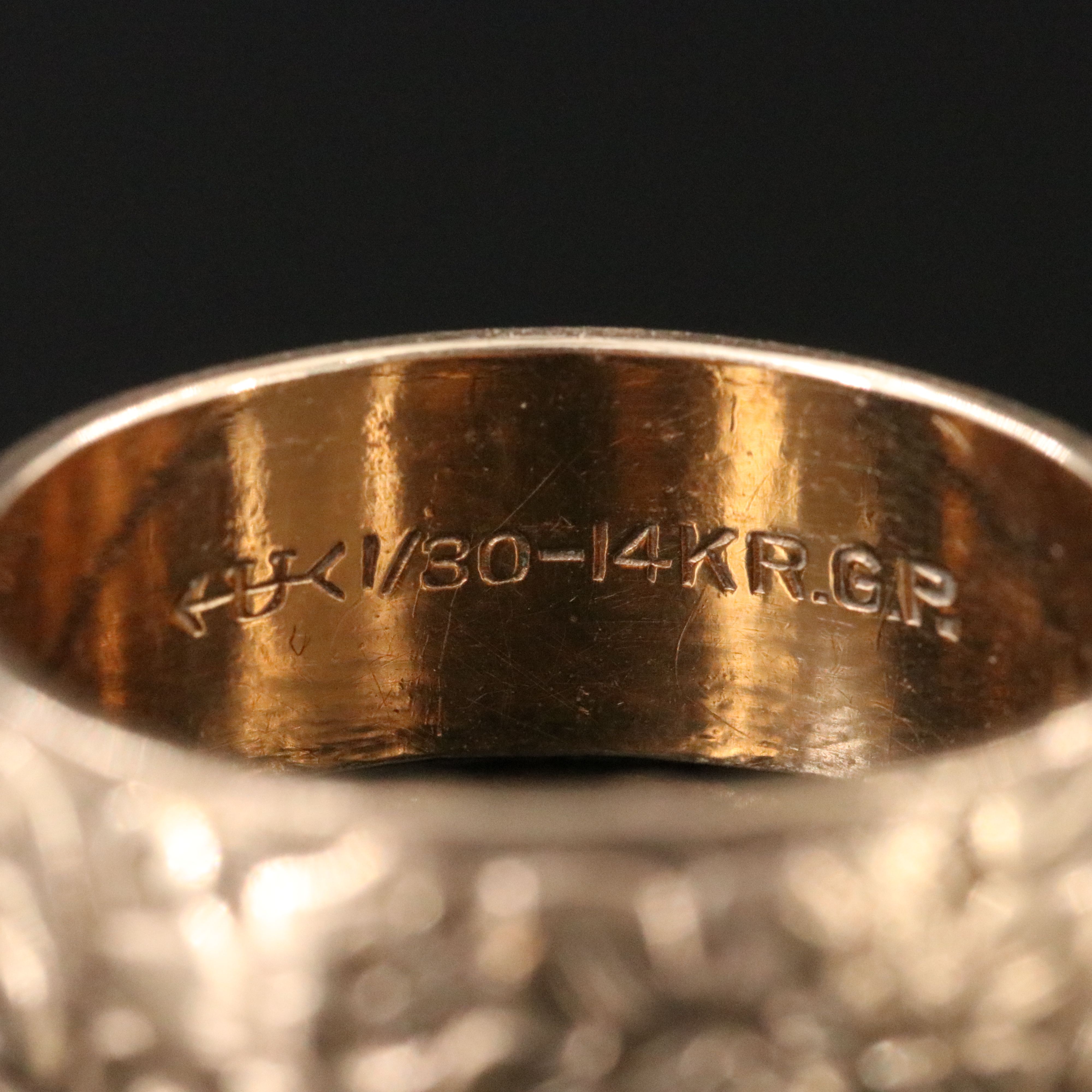 Vintage Gold-Filled Floral Band