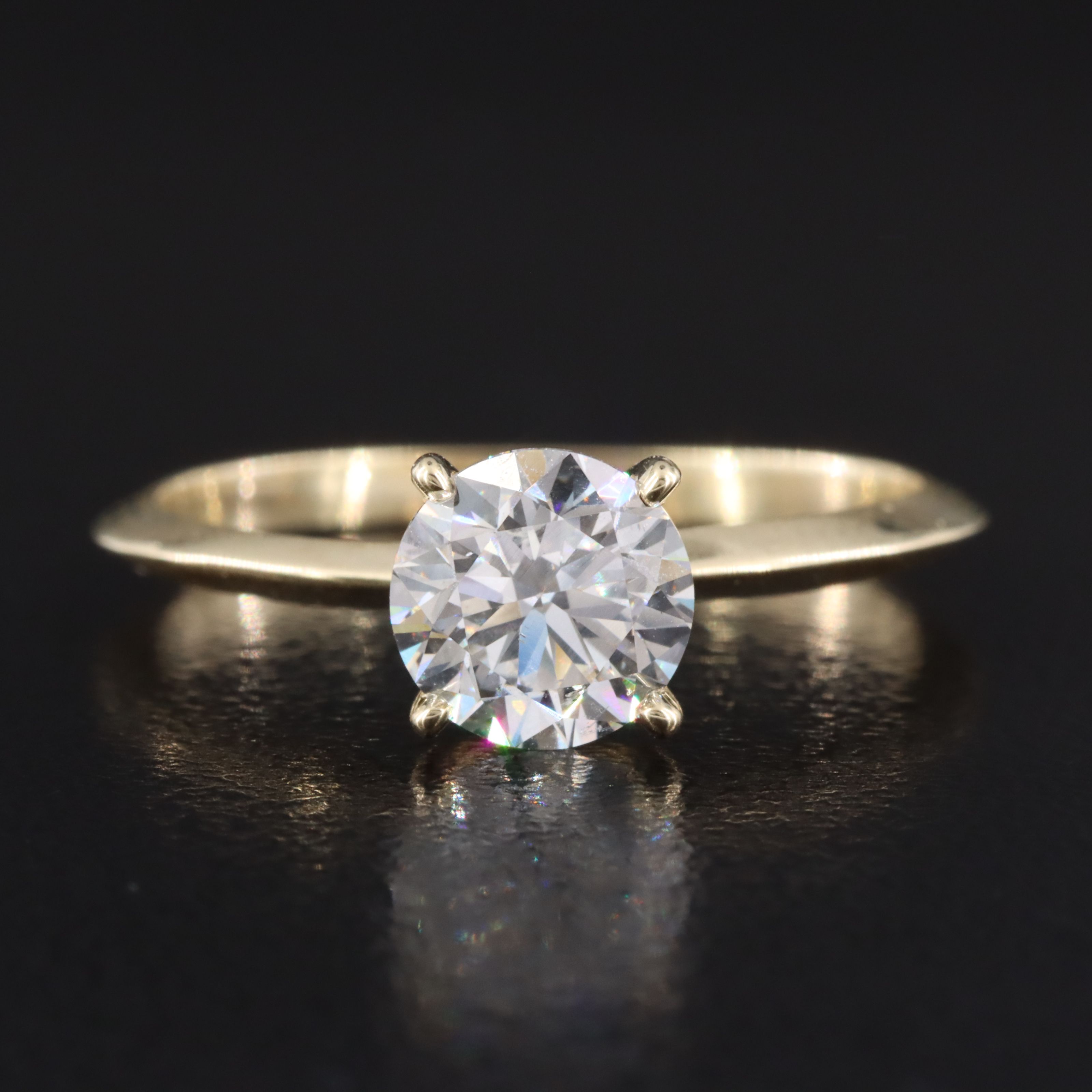10K 0.99 CT Lab Grown Diamond Solitaire Ring