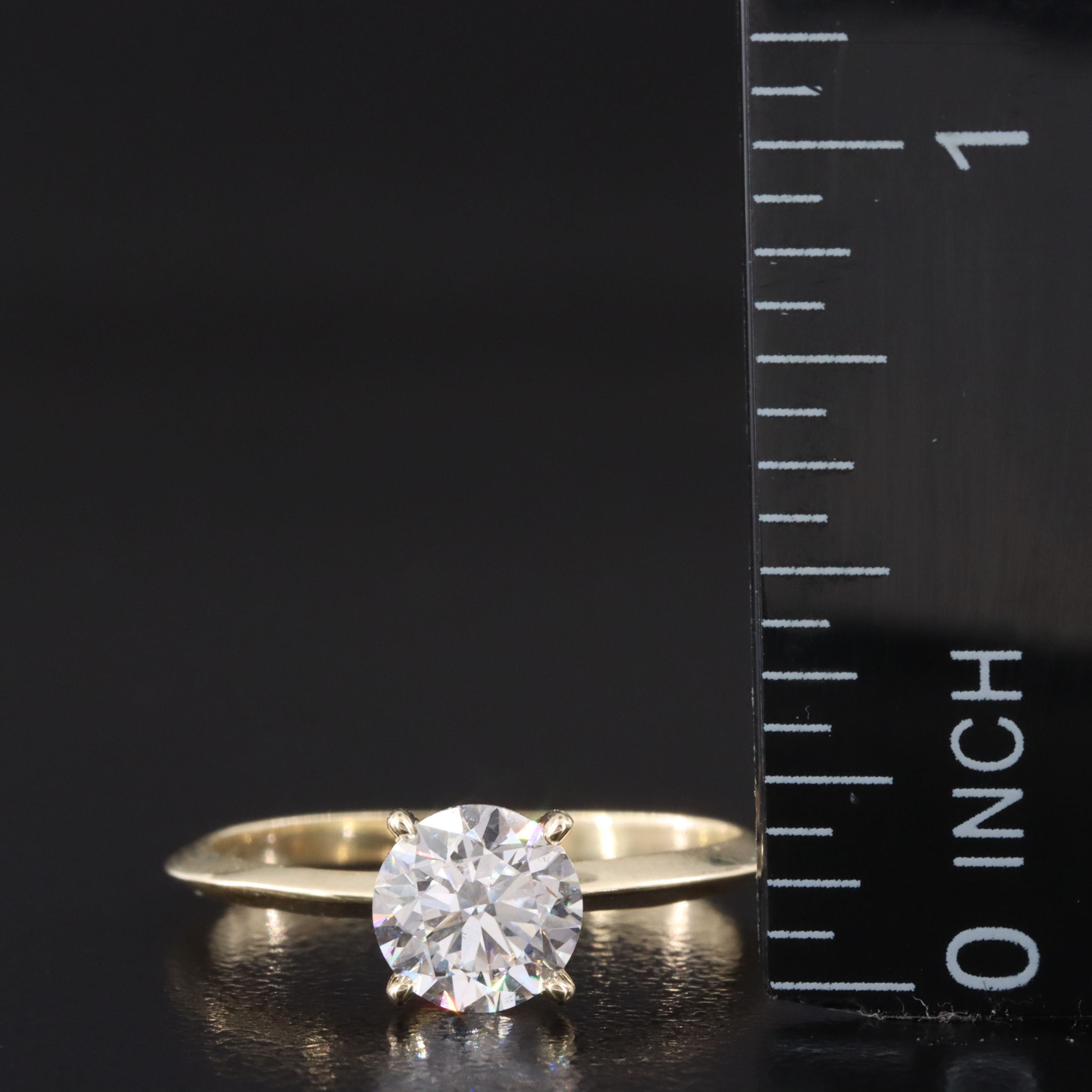 10K 0.99 CT Lab Grown Diamond Solitaire Ring
