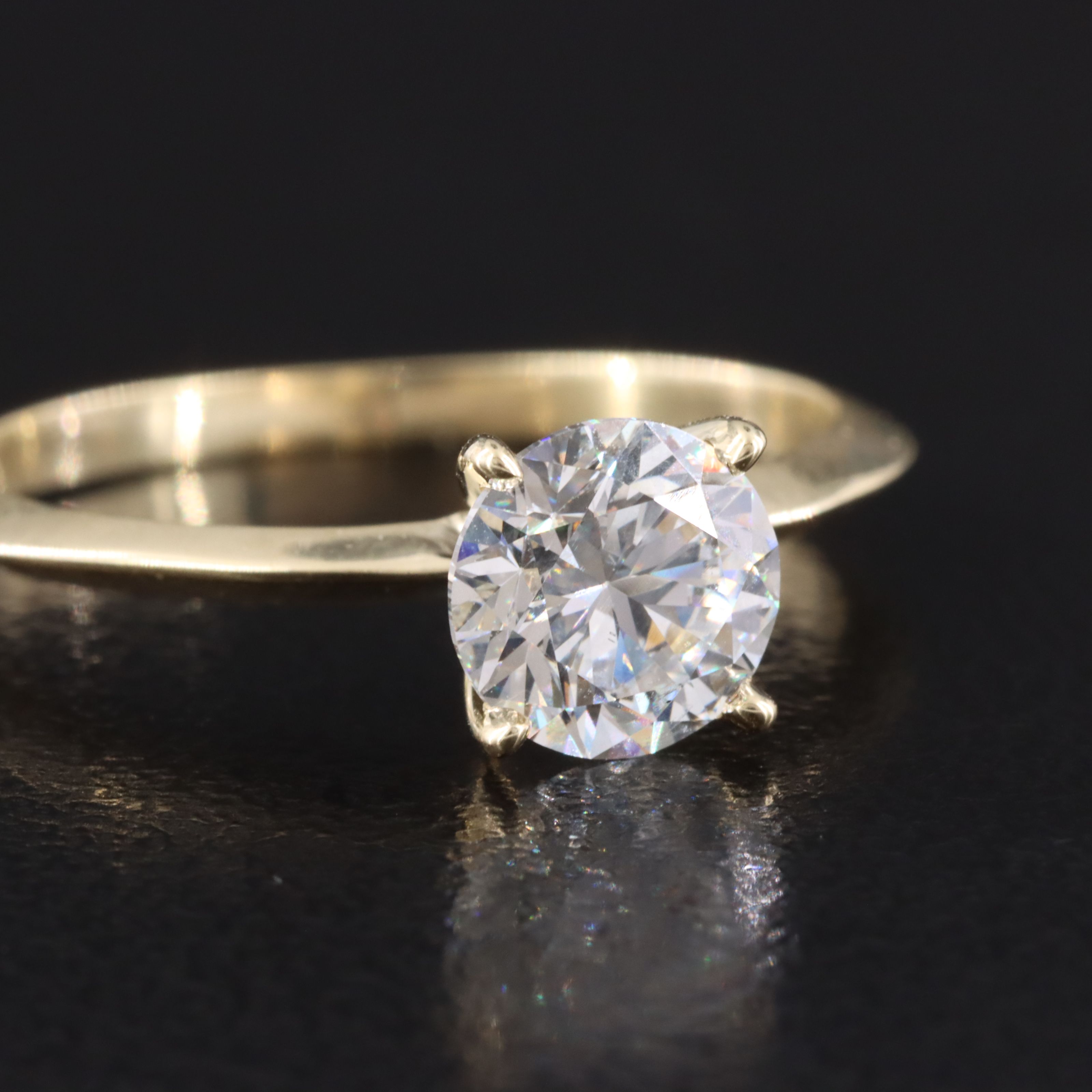 10K 0.99 CT Lab Grown Diamond Solitaire Ring