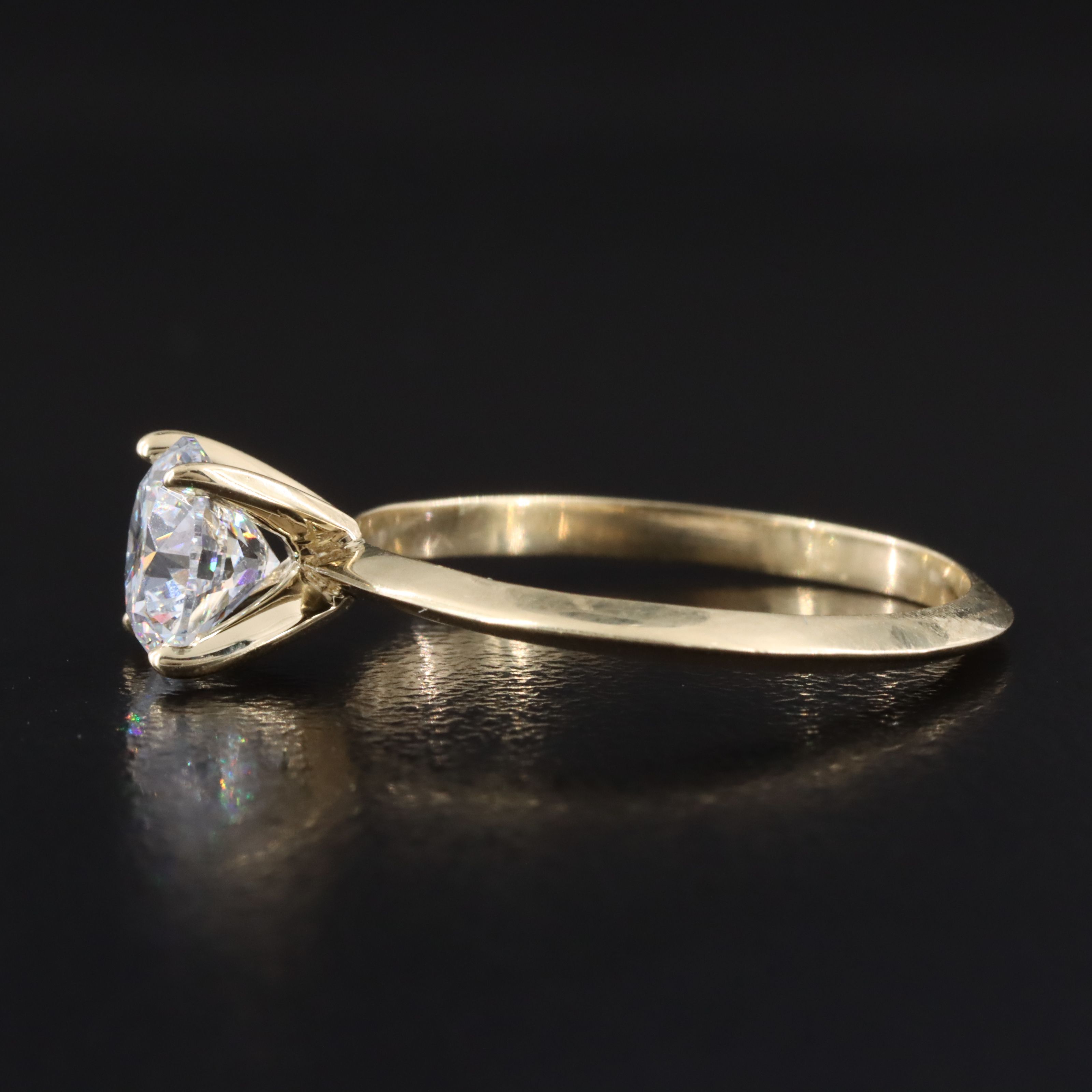 10K 0.99 CT Lab Grown Diamond Solitaire Ring