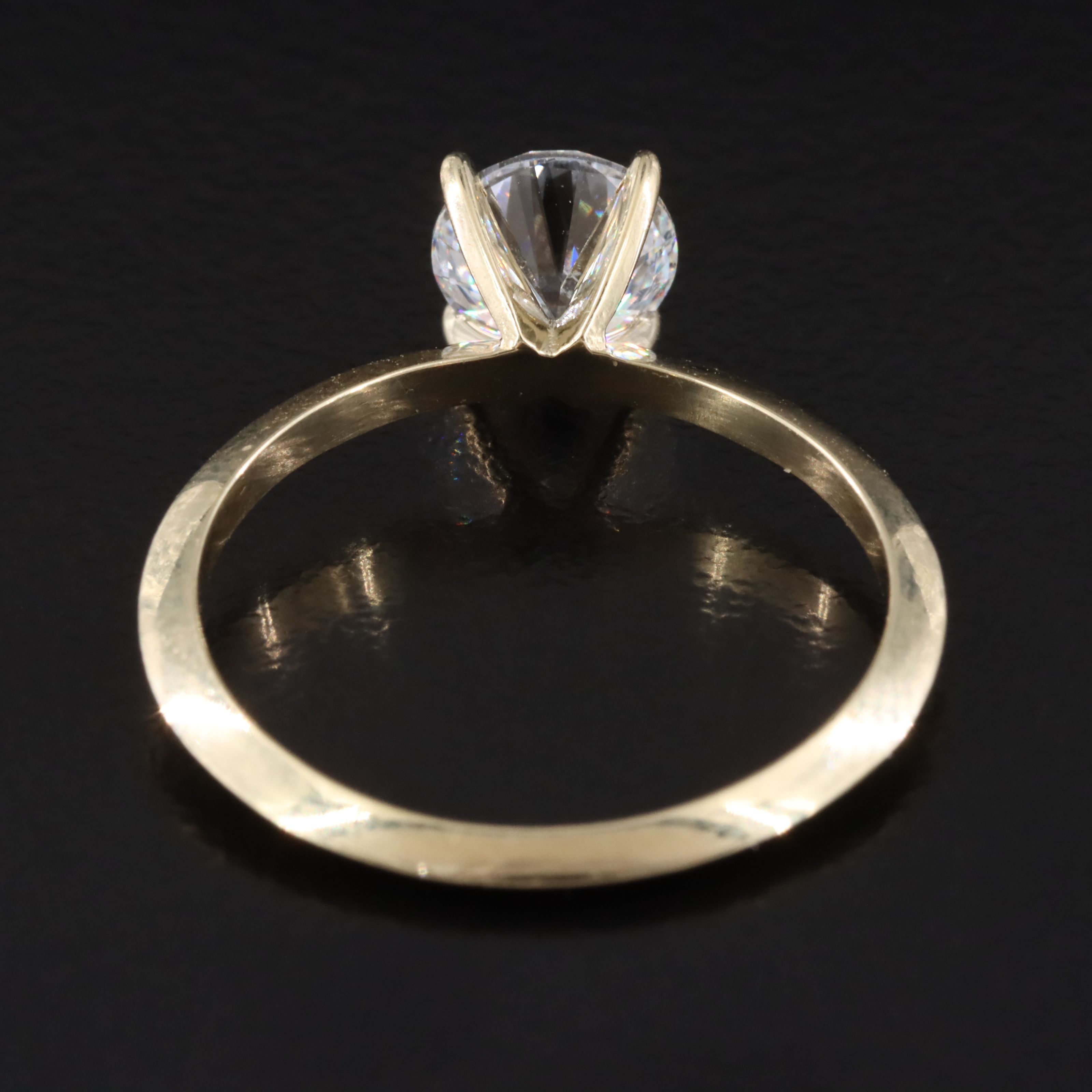 10K 0.99 CT Lab Grown Diamond Solitaire Ring