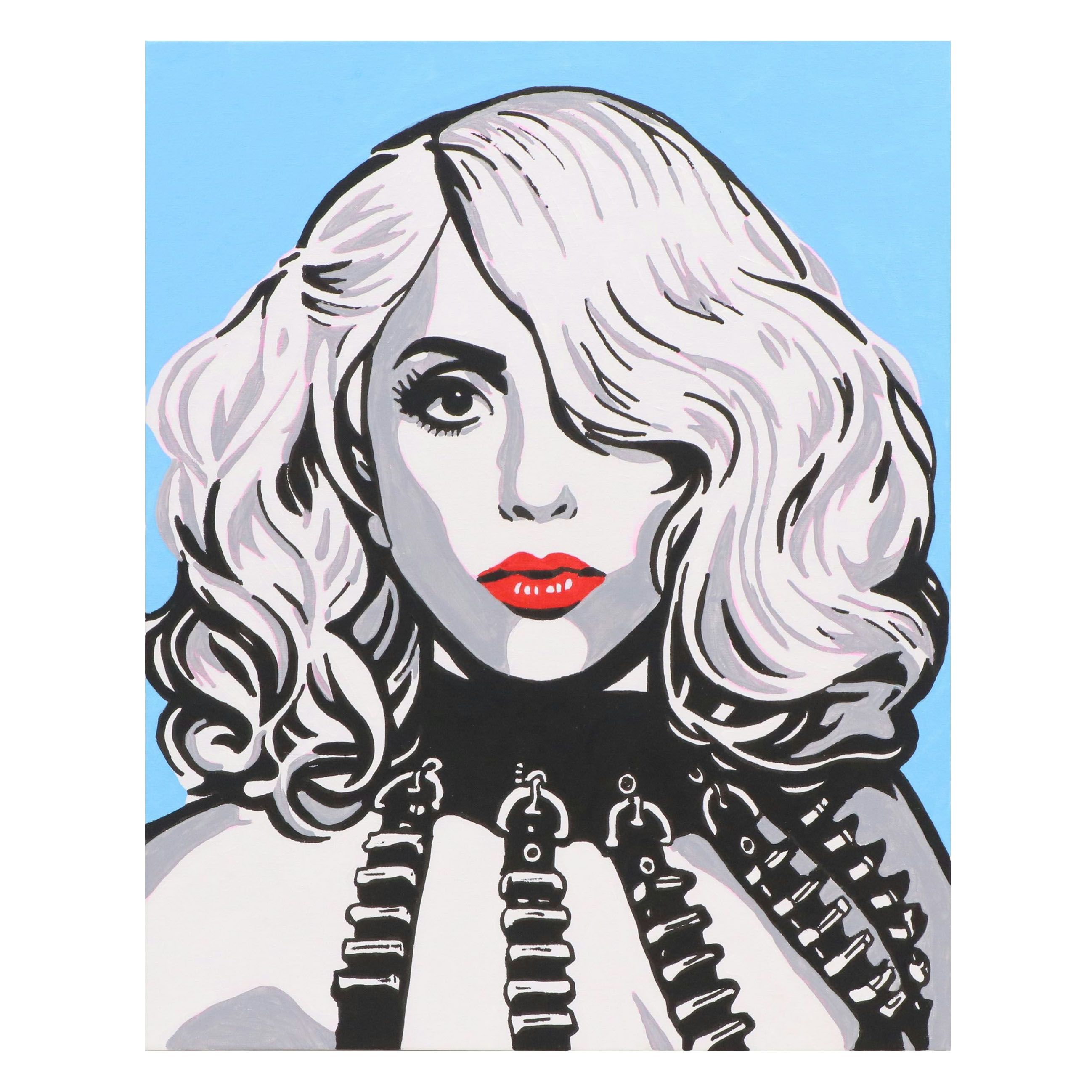 deSanto Pop Art Acrylic Painting of Lady Gaga, 2026