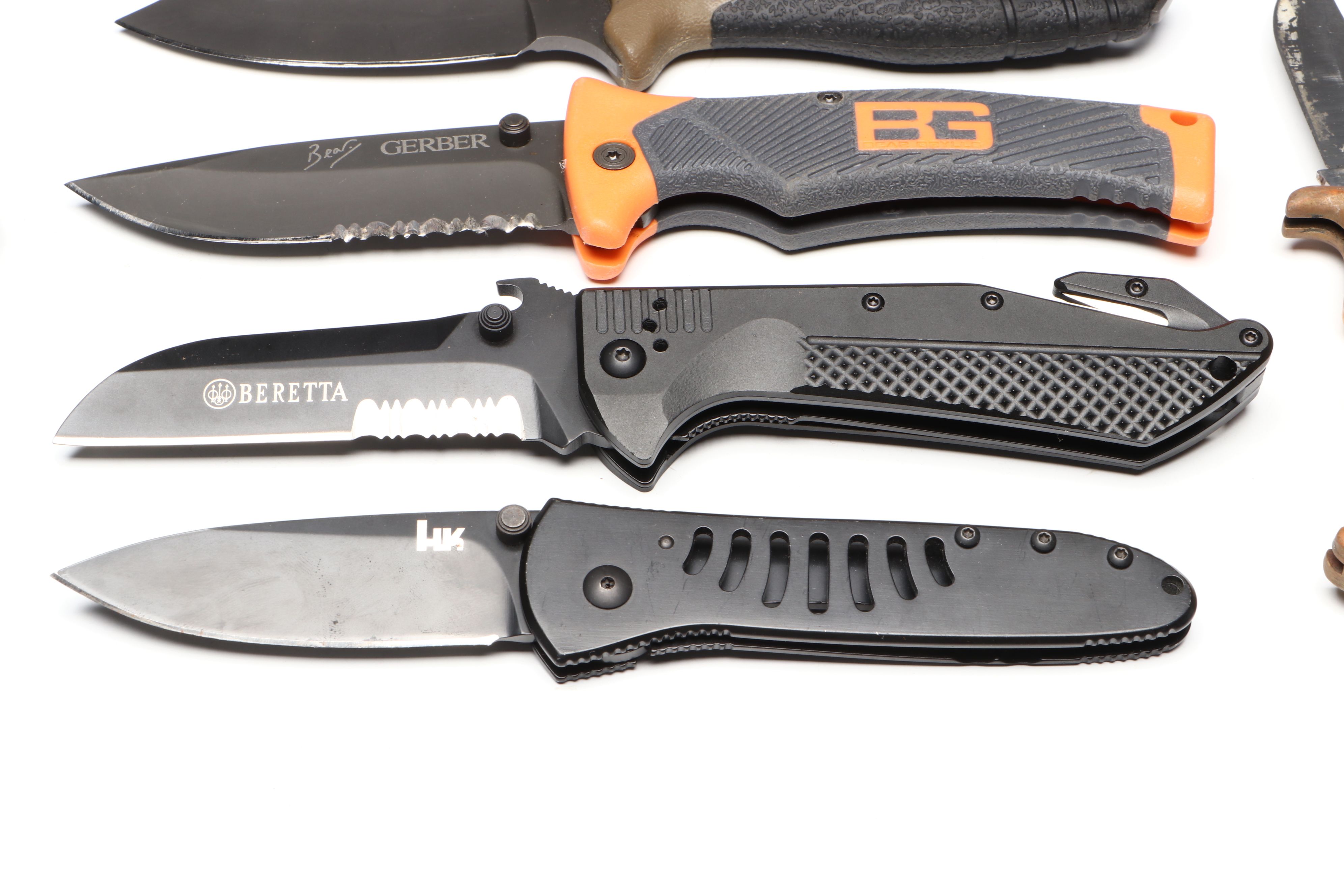 Gerber Gut Hook, Bear Grylls Serrated and Other Pocket Knives