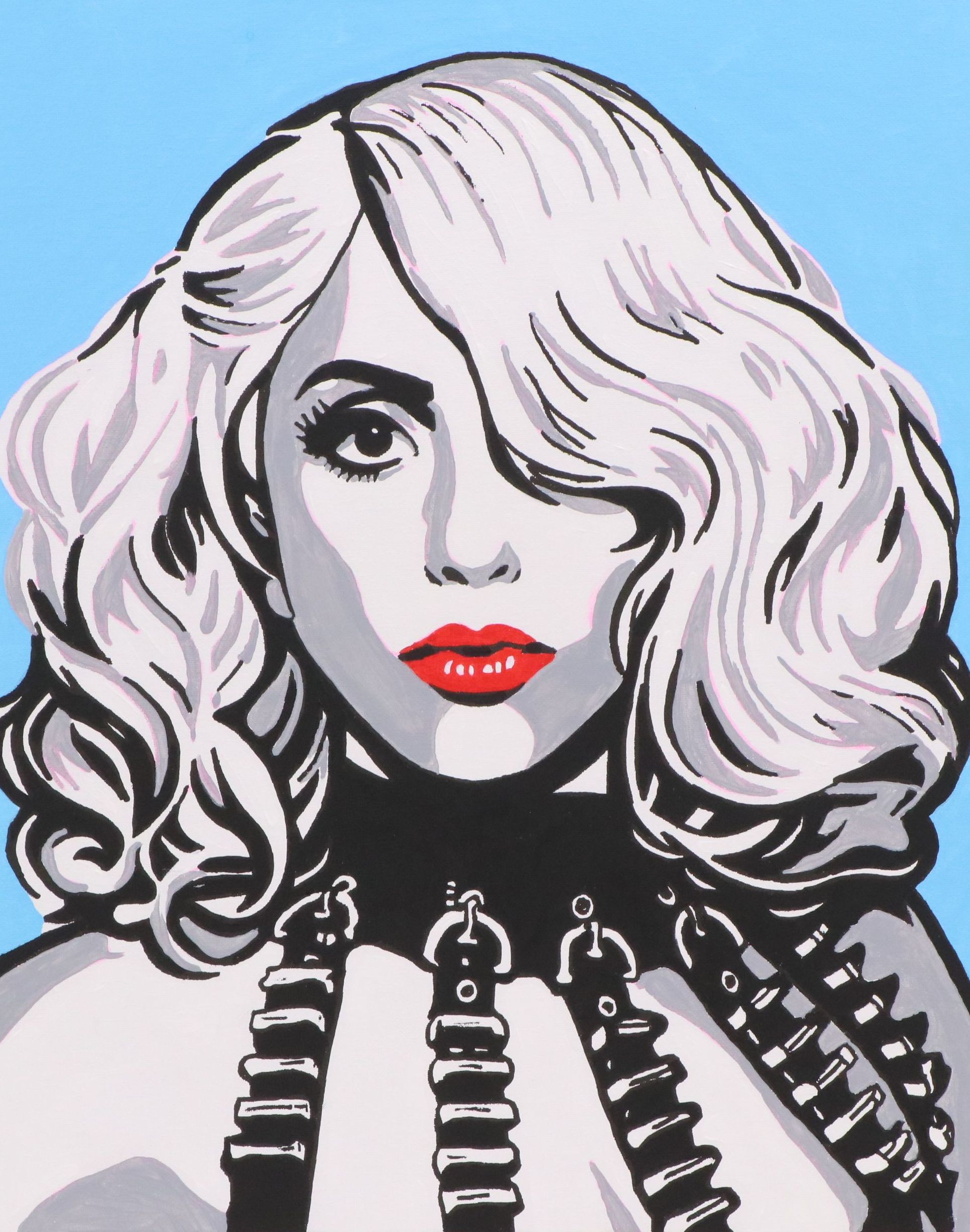deSanto Pop Art Acrylic Painting of Lady Gaga, 2026