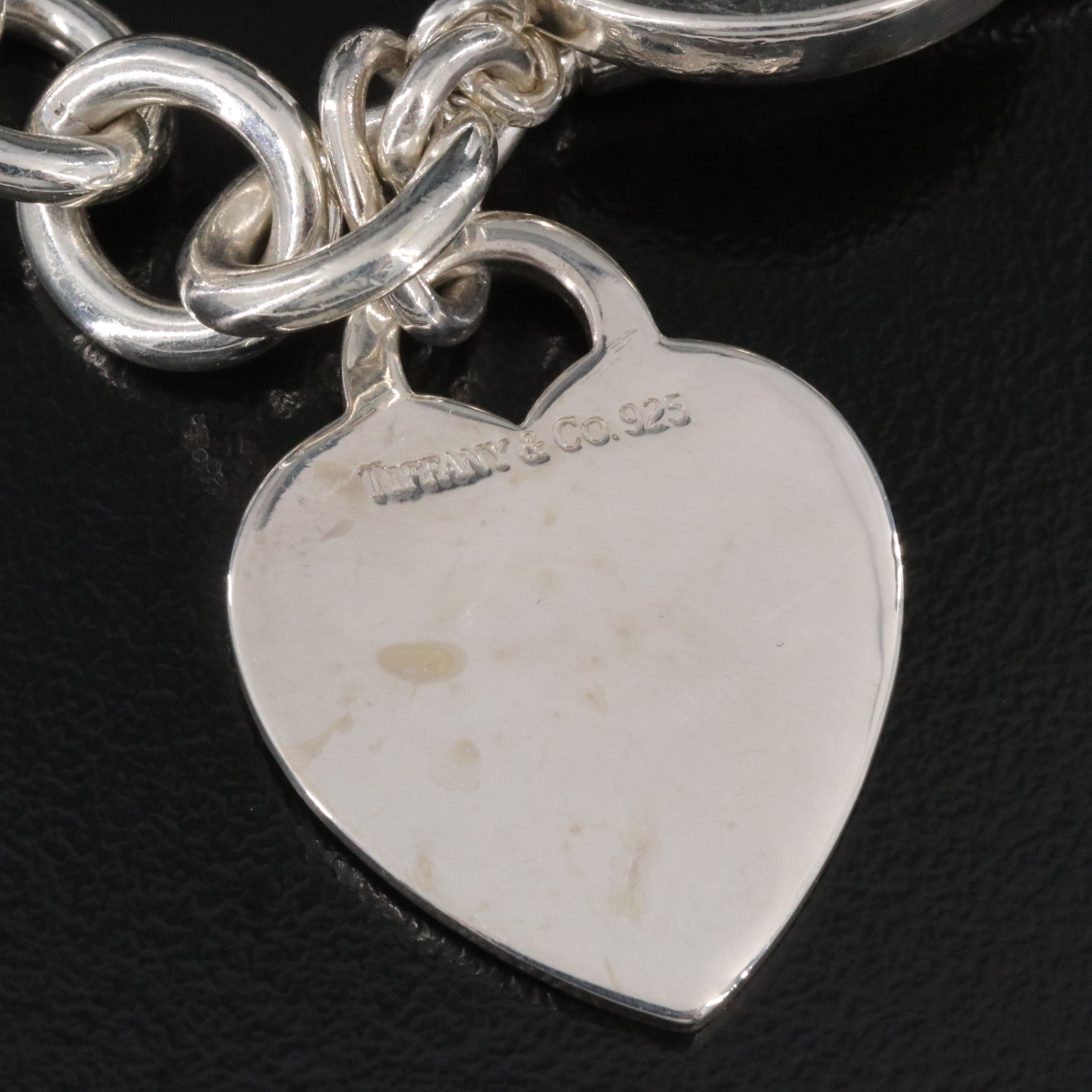 Tiffany & Co. Sterling Heart Tag Toggle Charm Bracelet