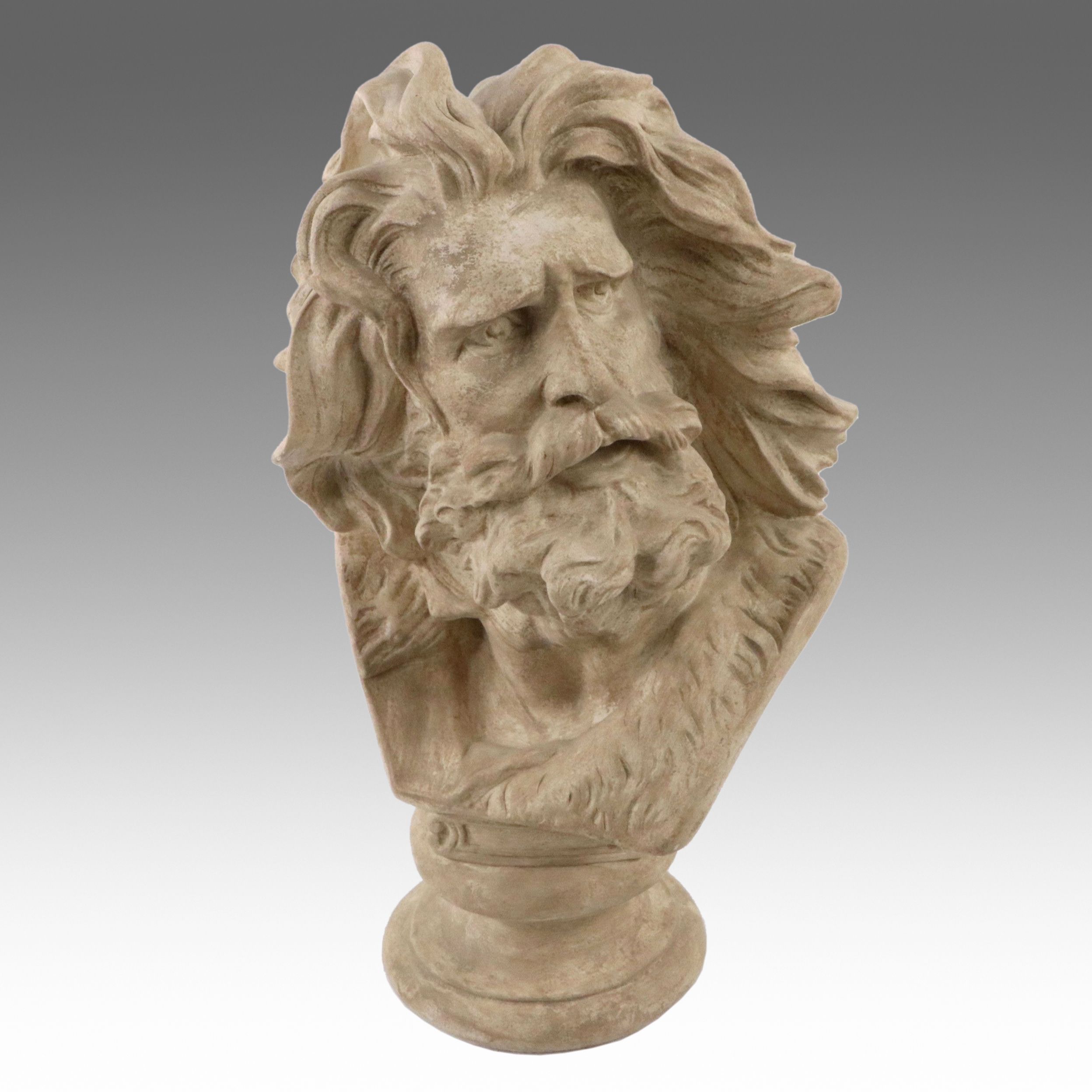 Plaster Bust After François Rude "Tête du Guerrier"