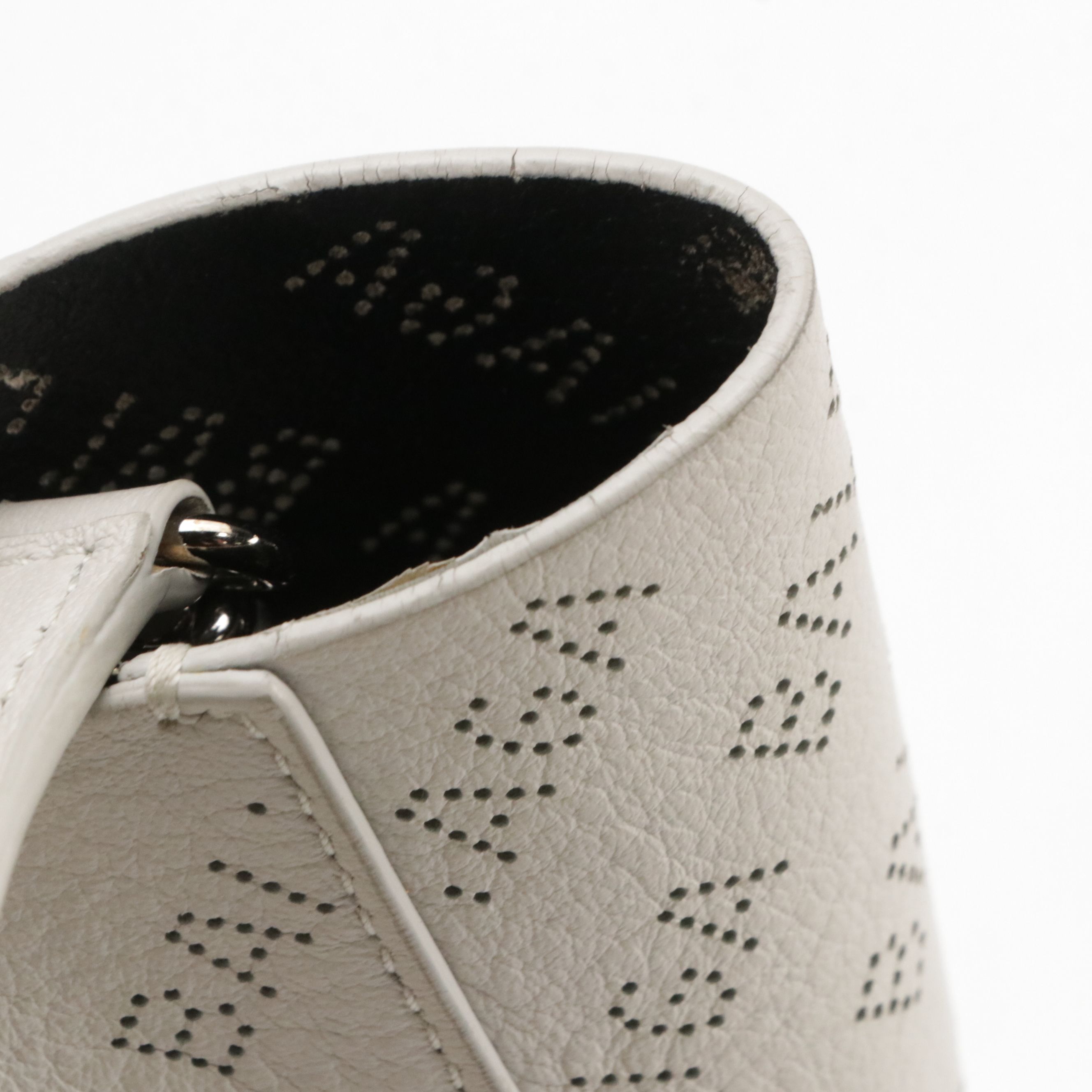 Balenciaga Everyday Two-Way Tote Bag in White Perforated Logo Leather