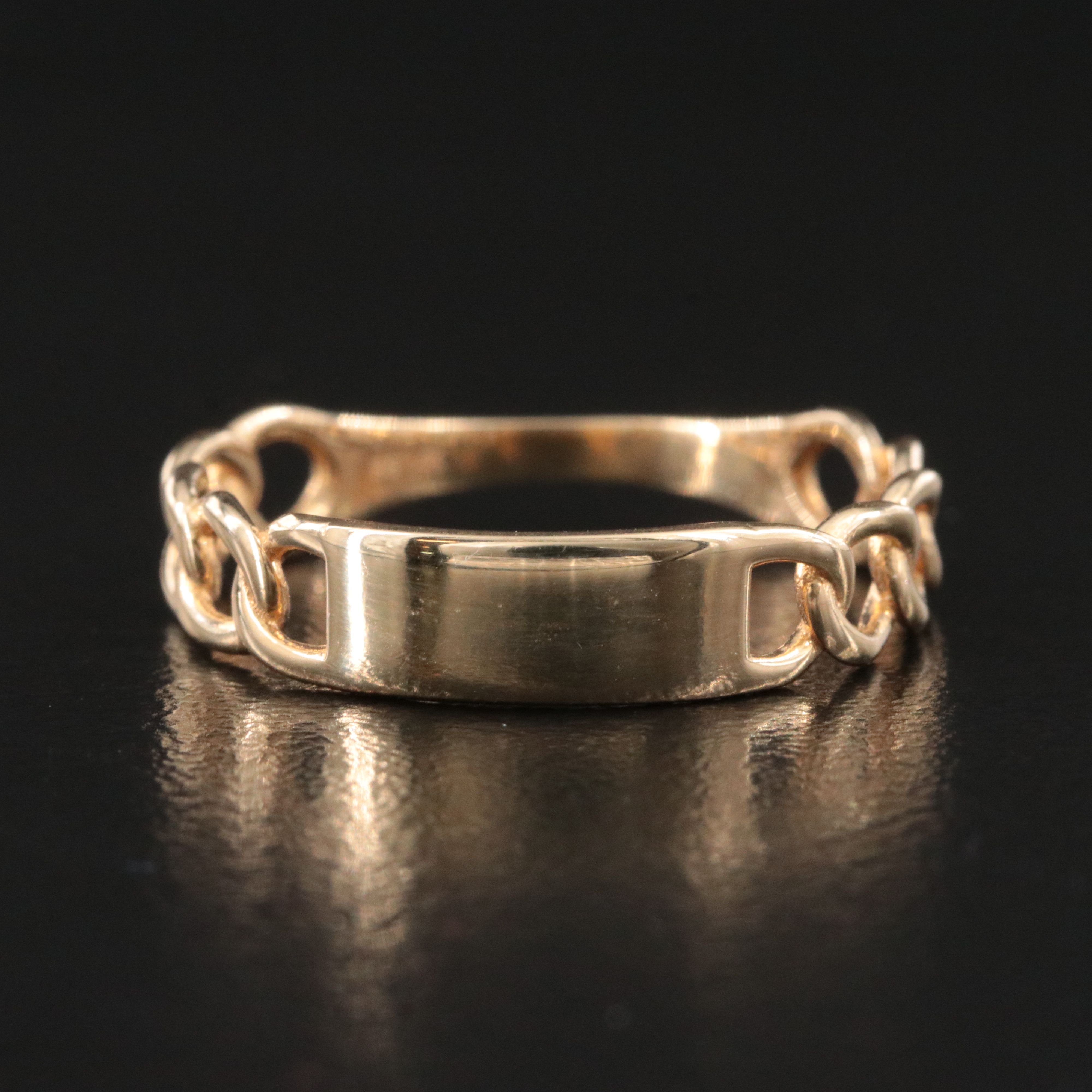 14K Curb Chain Band