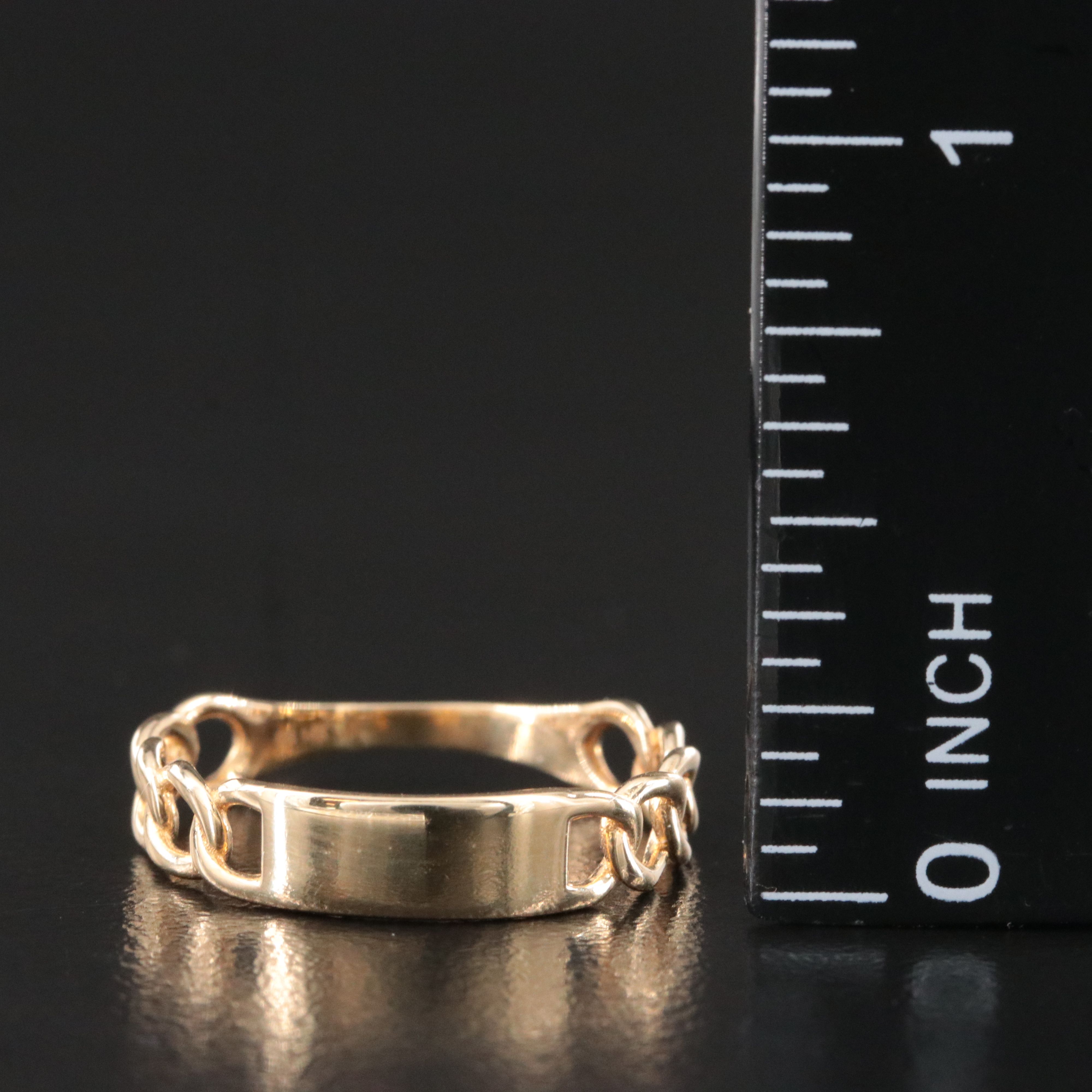 14K Curb Chain Band