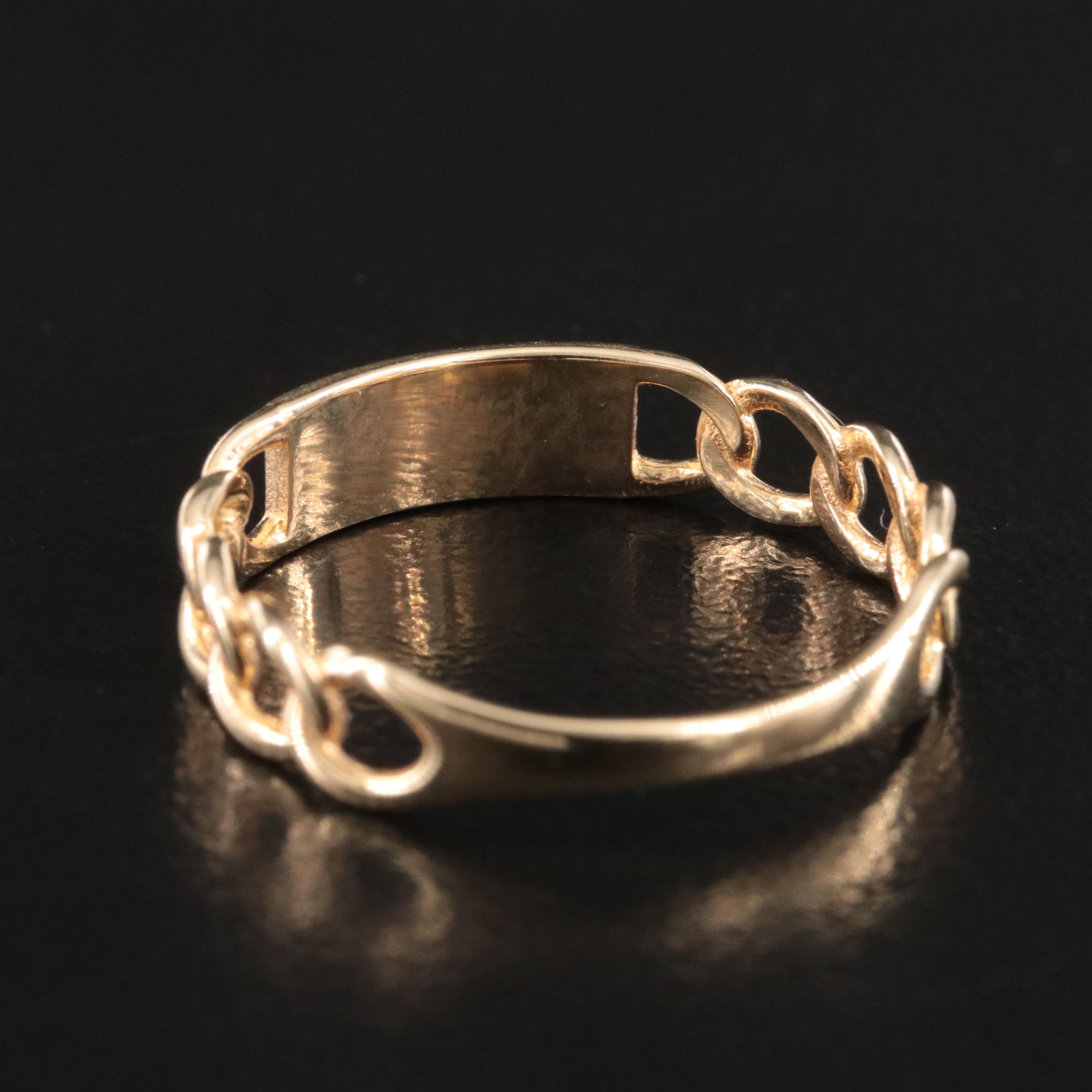 14K Curb Chain Band