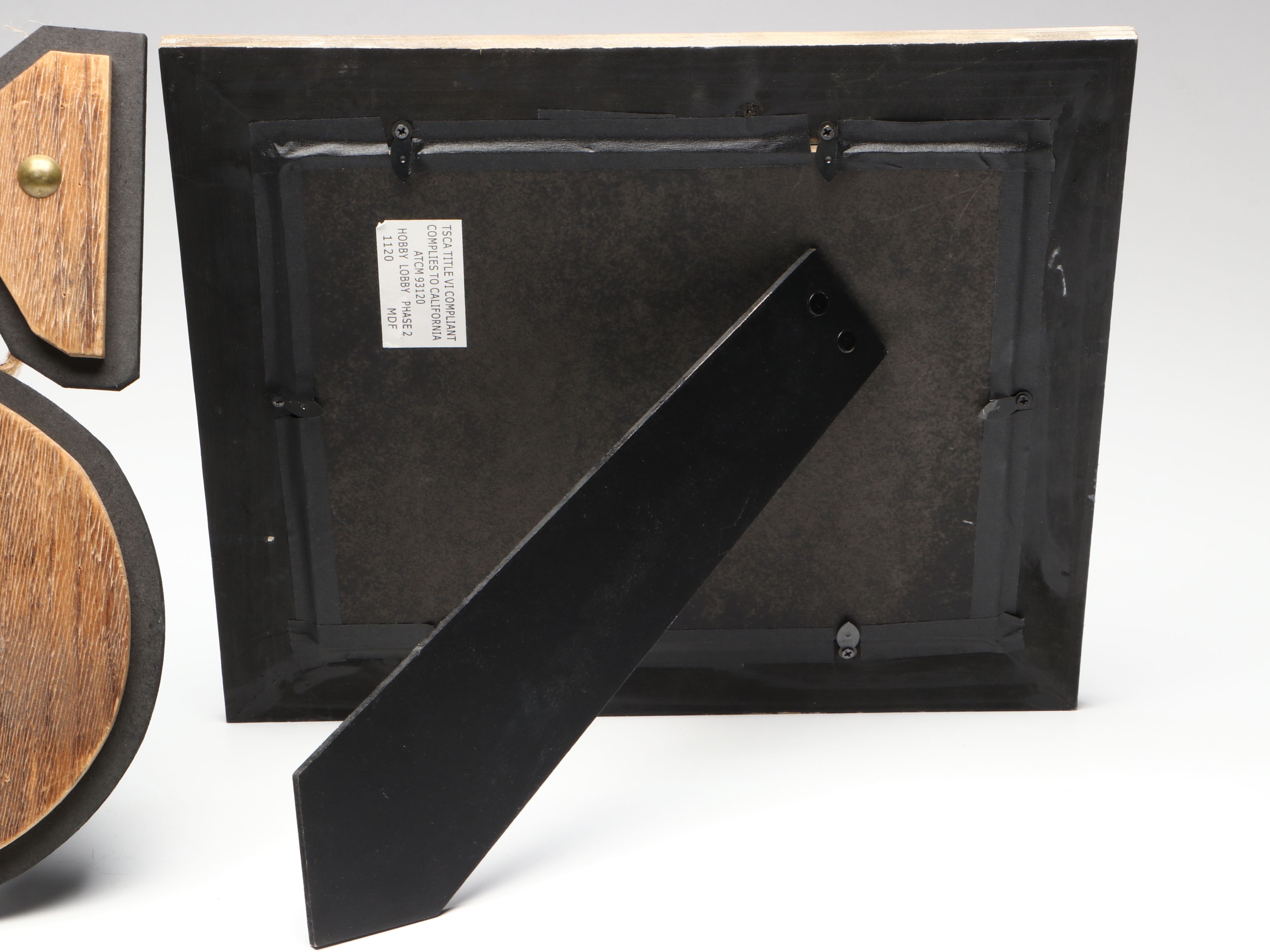 Photo of Horses in Rustic Wood Frame with Other Farmhouse Style Wall Décor