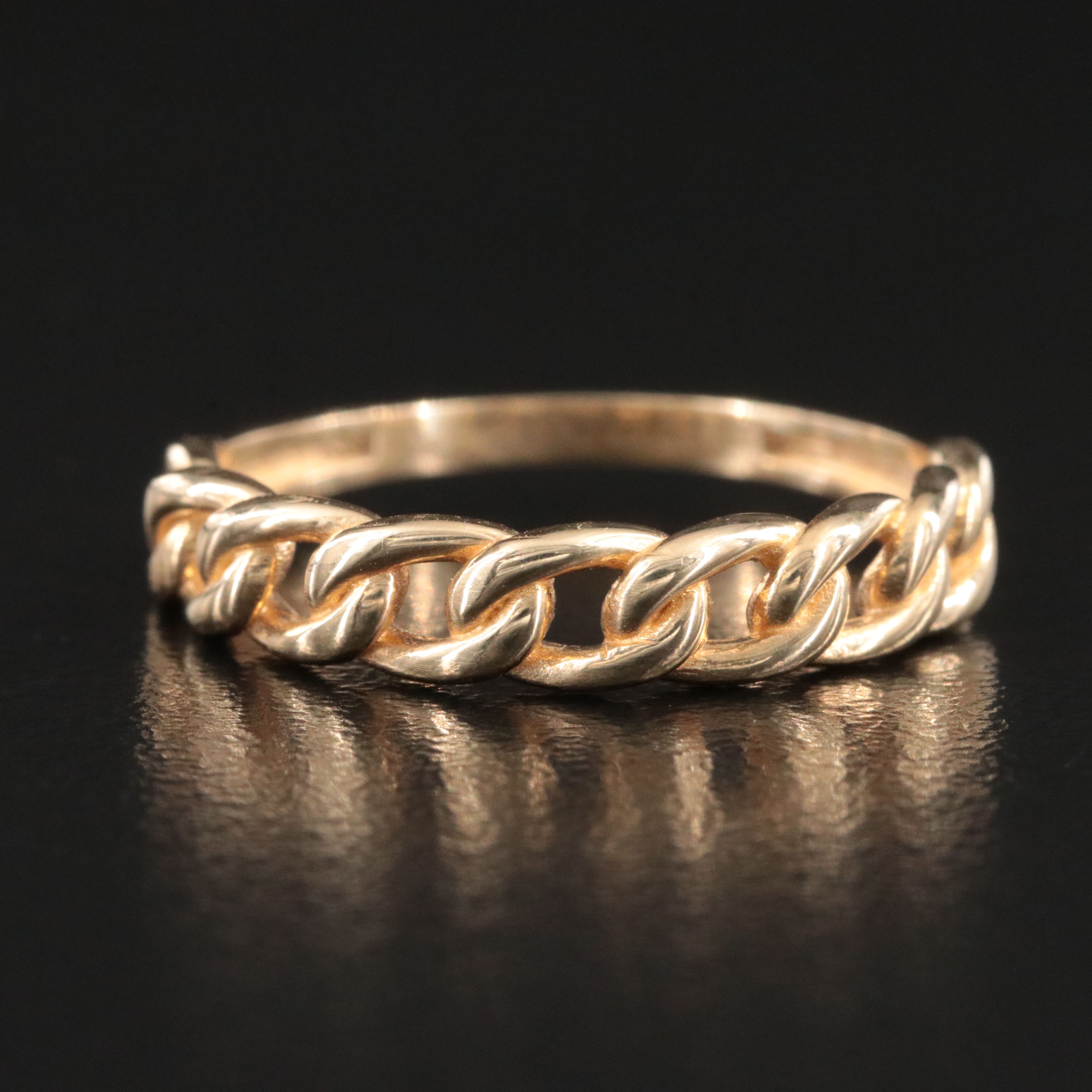 14K Curb Chain Ring