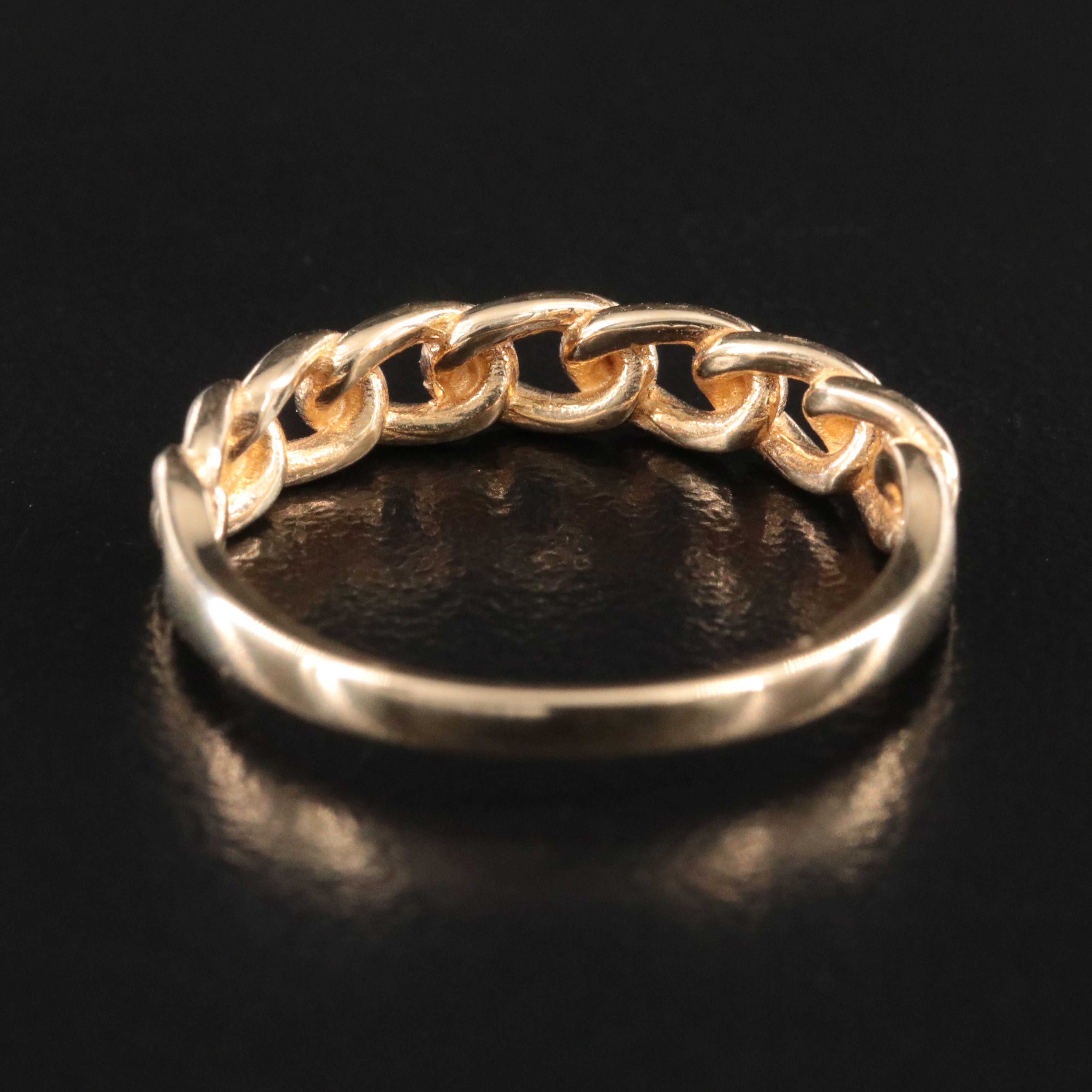 14K Curb Chain Ring