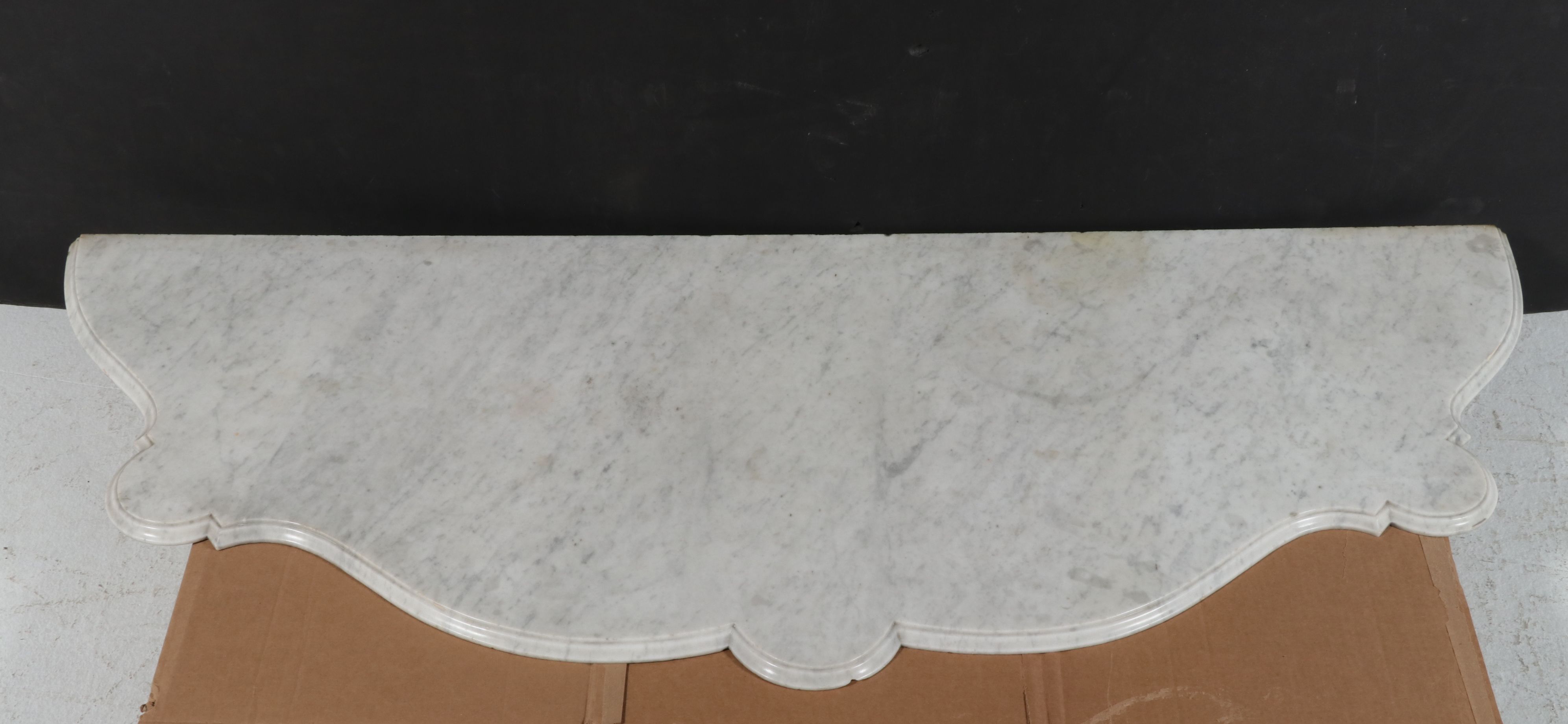 Rococo Revival Style Carved Walnut Marble Top Console Table