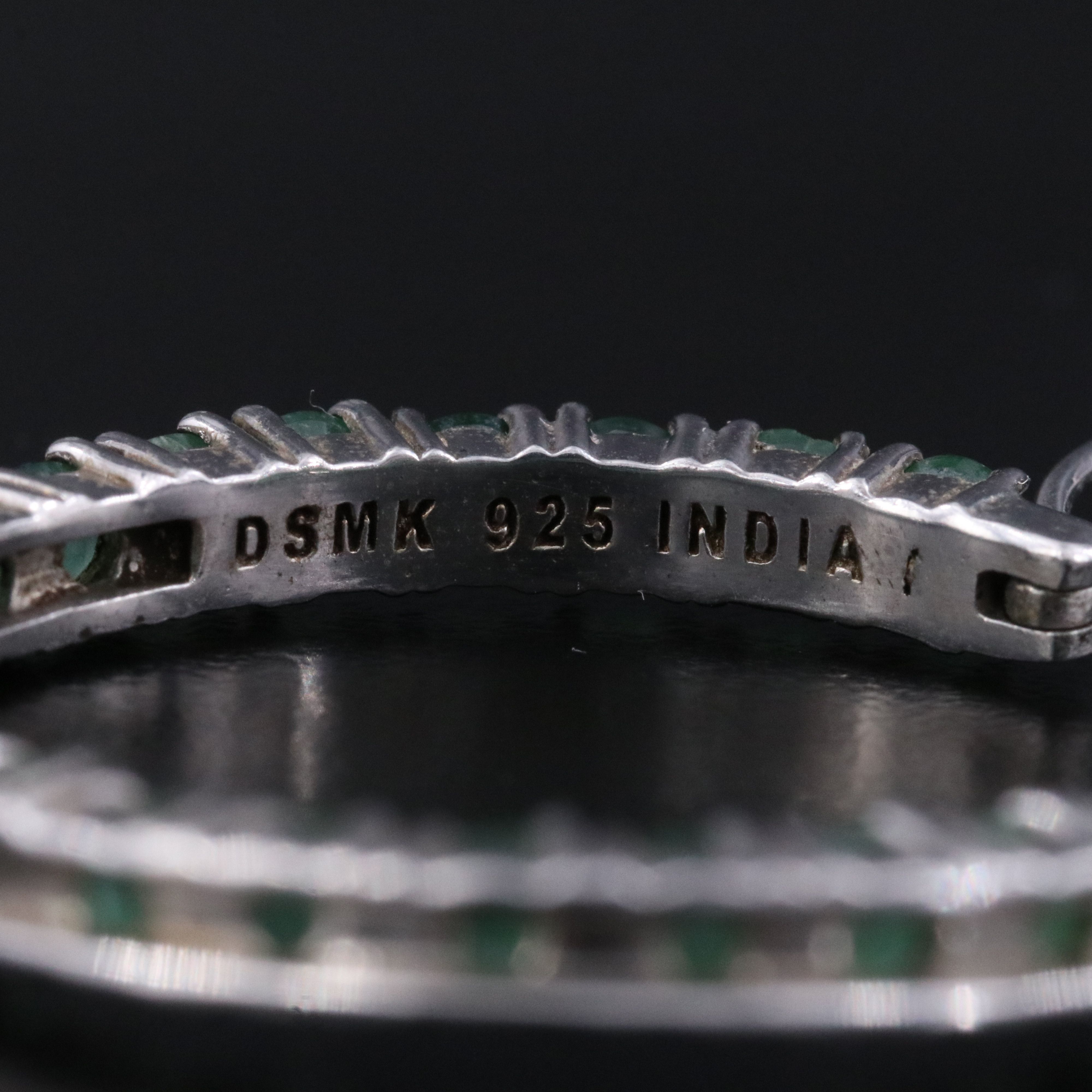 Sterling Emerald Inside-Out Hoop Earrings