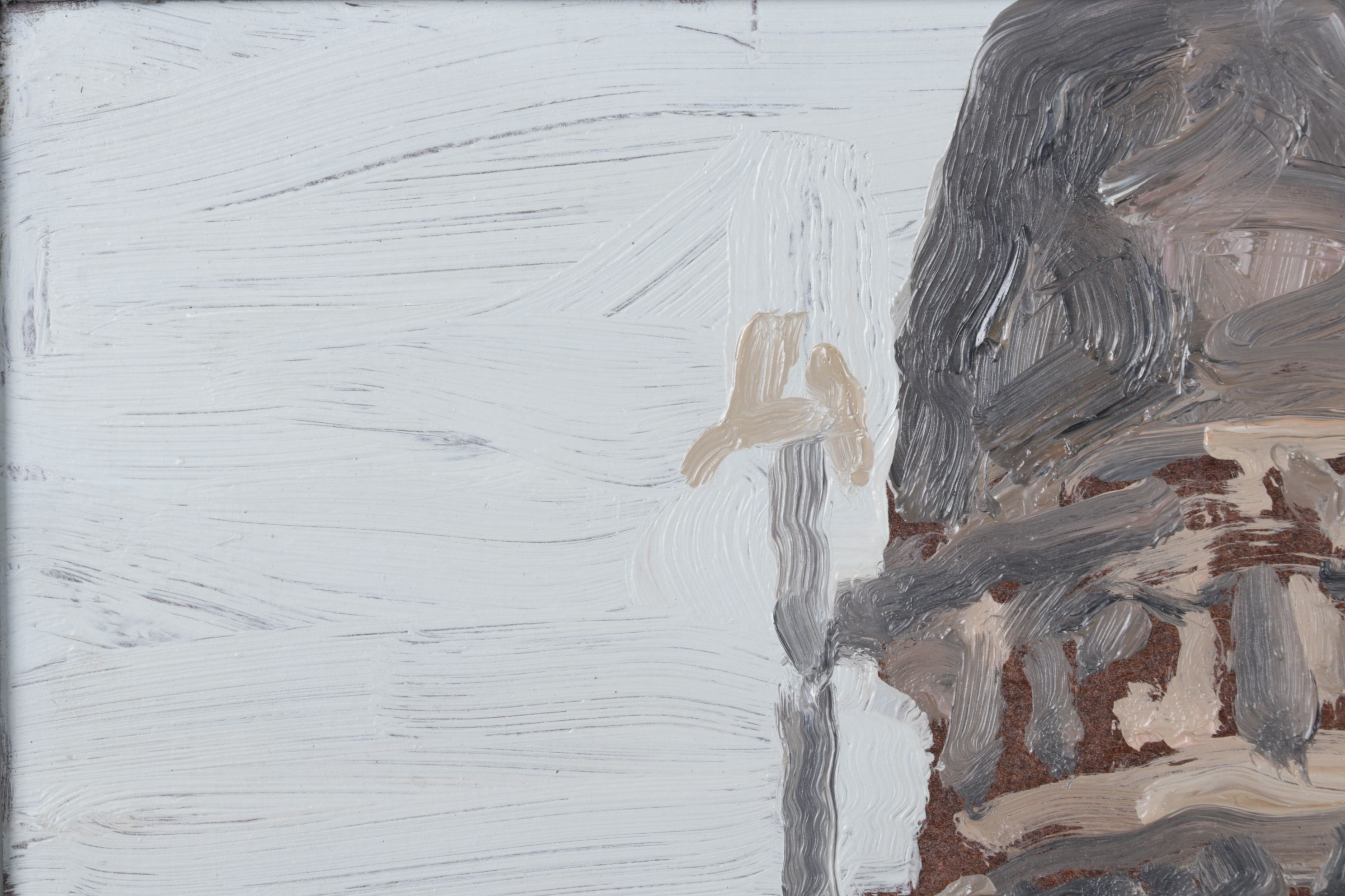 Fred Thomas Martin Oil Painting of Building Facade "Tired, Near Page", 1958