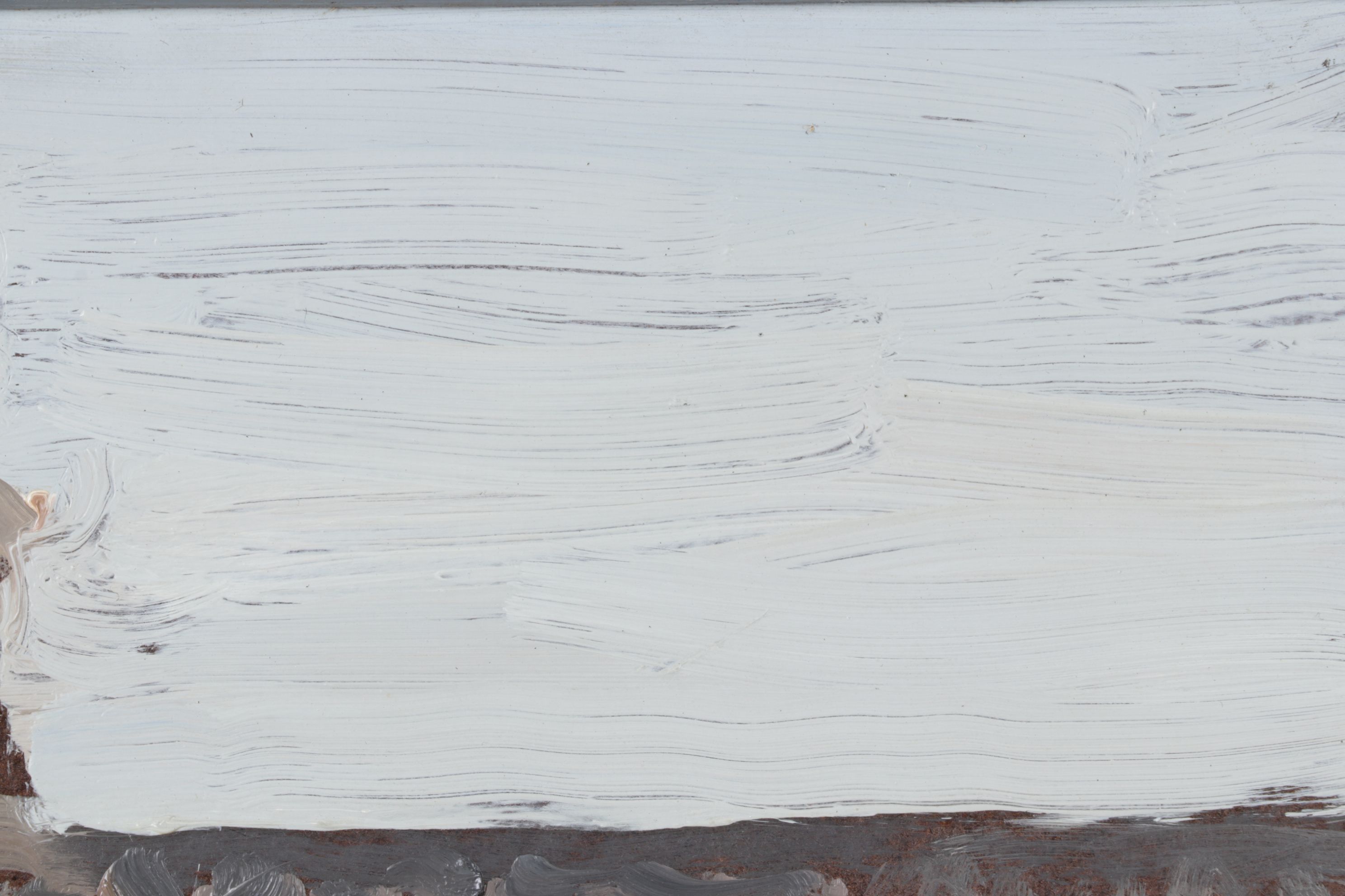 Fred Thomas Martin Oil Painting of Building Facade "Tired, Near Page", 1958