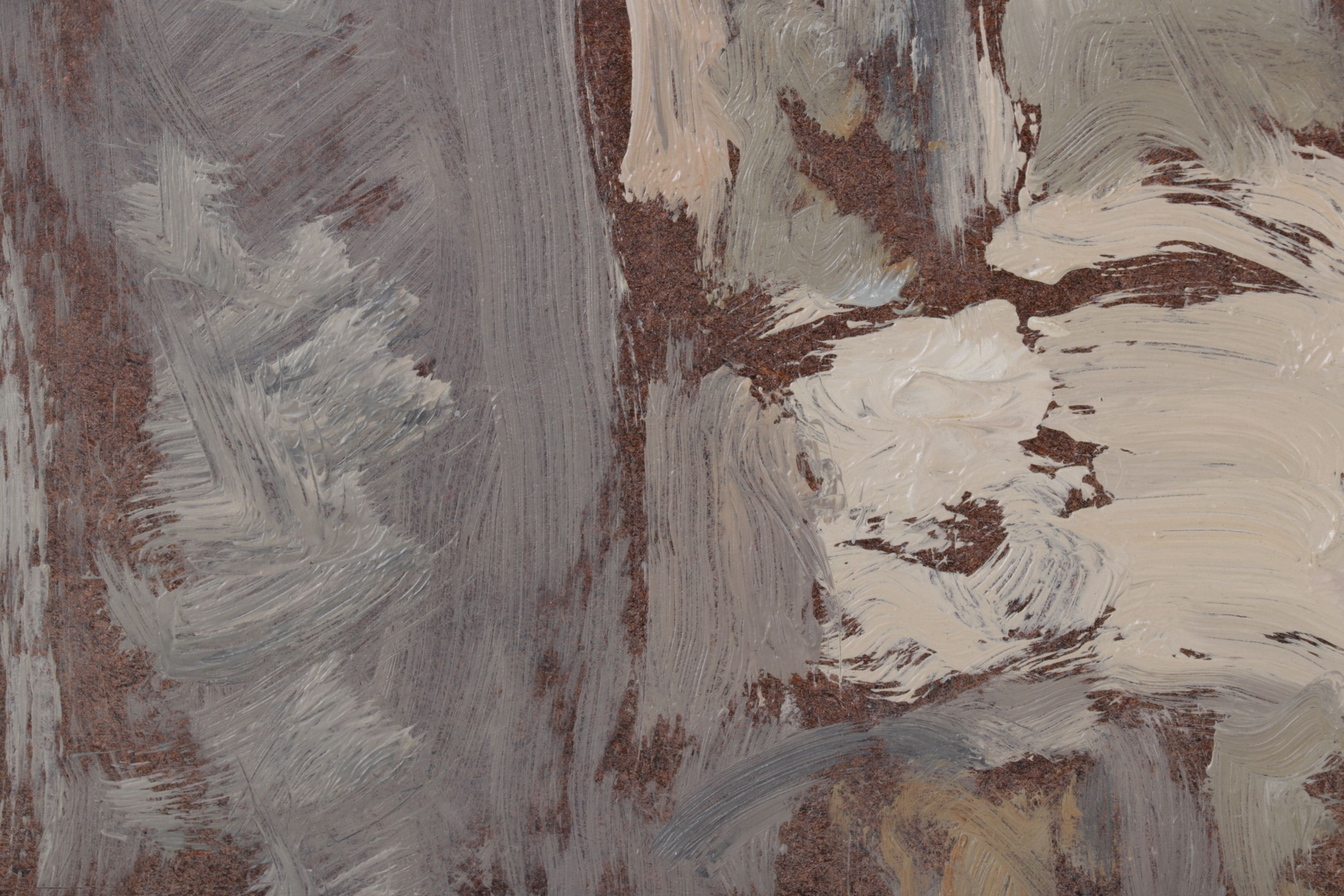 Fred Thomas Martin Oil Painting of Building Facade "Tired, Near Page", 1958