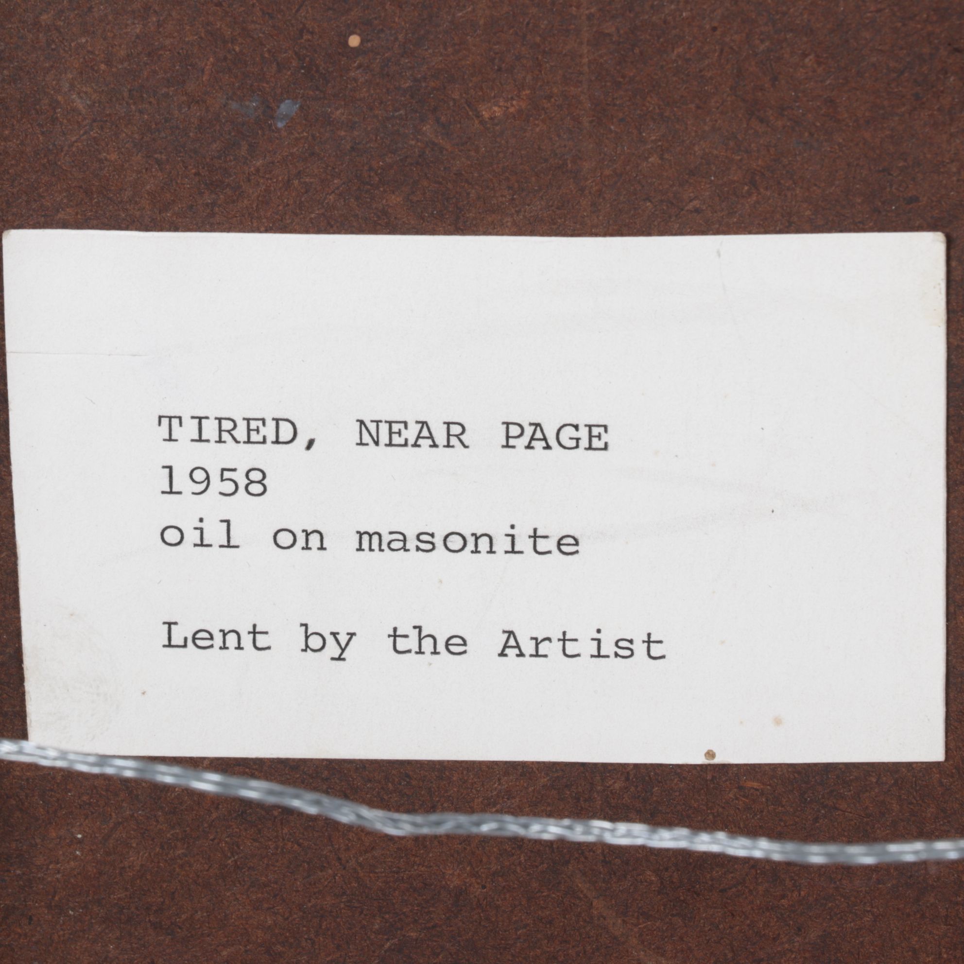 Fred Thomas Martin Oil Painting of Building Facade "Tired, Near Page", 1958