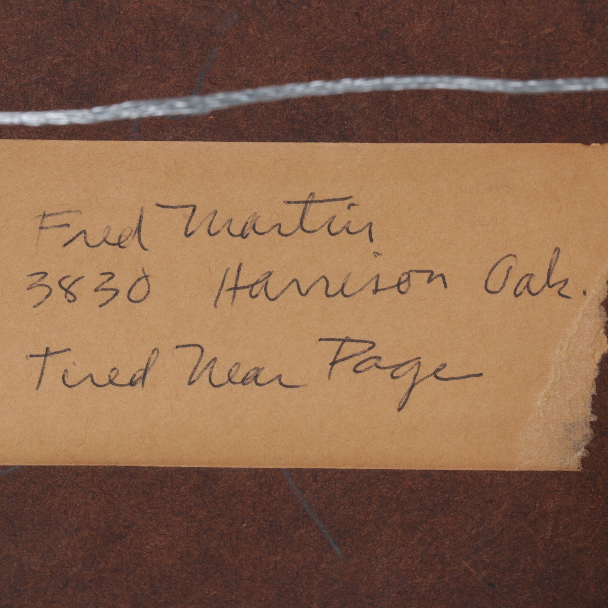 Fred Thomas Martin Oil Painting of Building Facade "Tired, Near Page", 1958