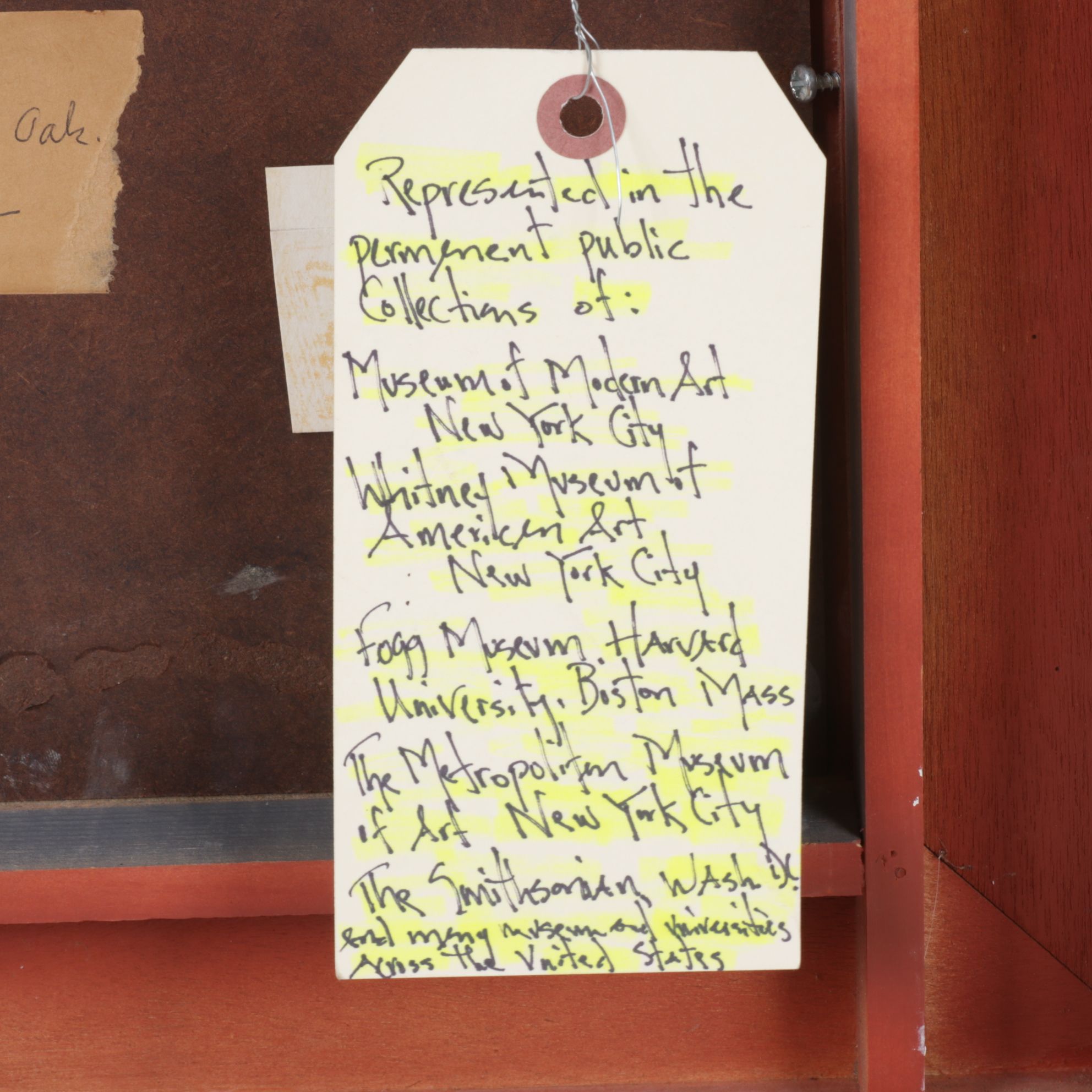 Fred Thomas Martin Oil Painting of Building Facade "Tired, Near Page", 1958